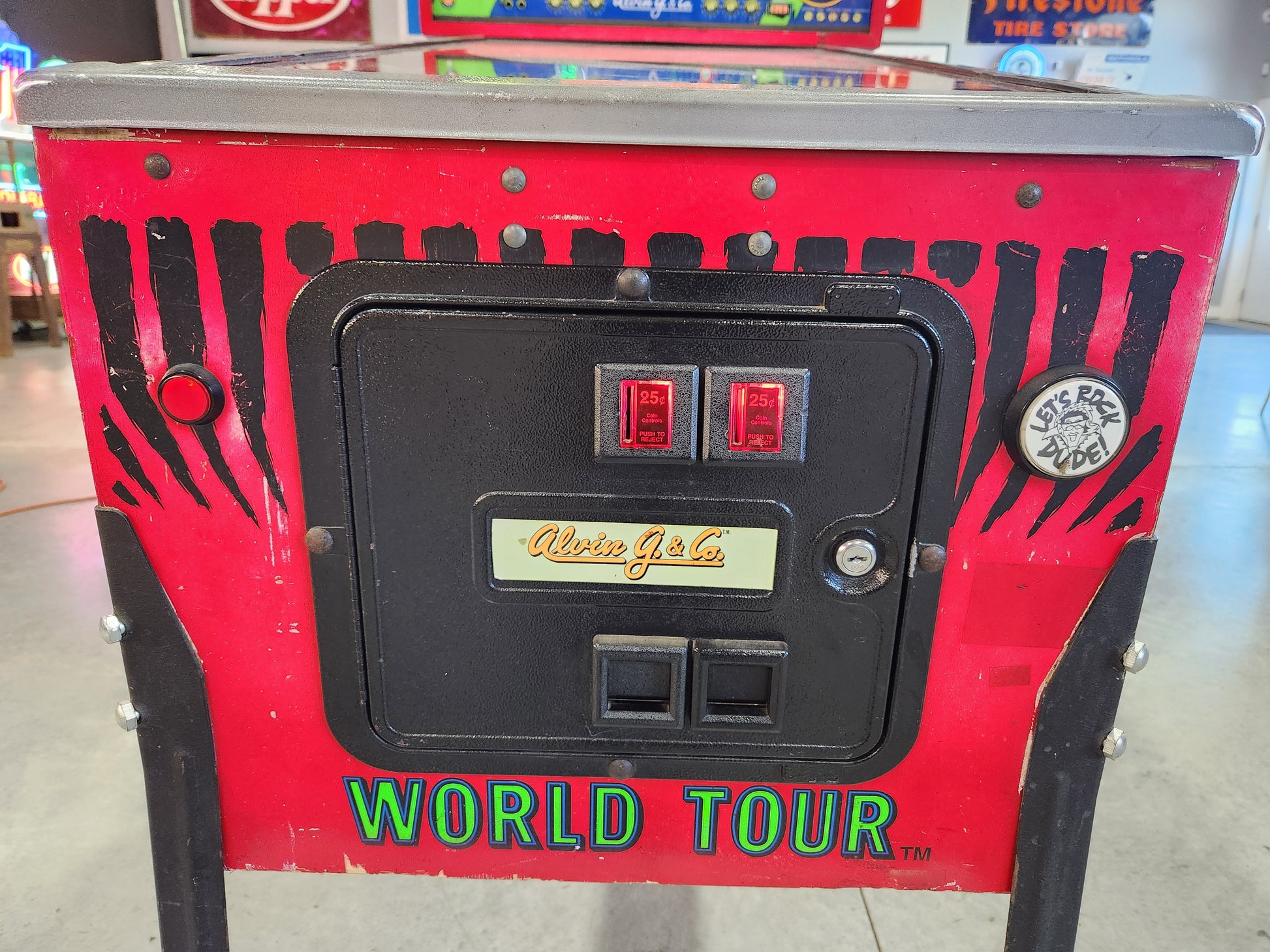 AL'S GARAGE BAND GOES ON A WORLD TOUR - 1992 Alvin G Pinball Machine - Shopped and WORKING!