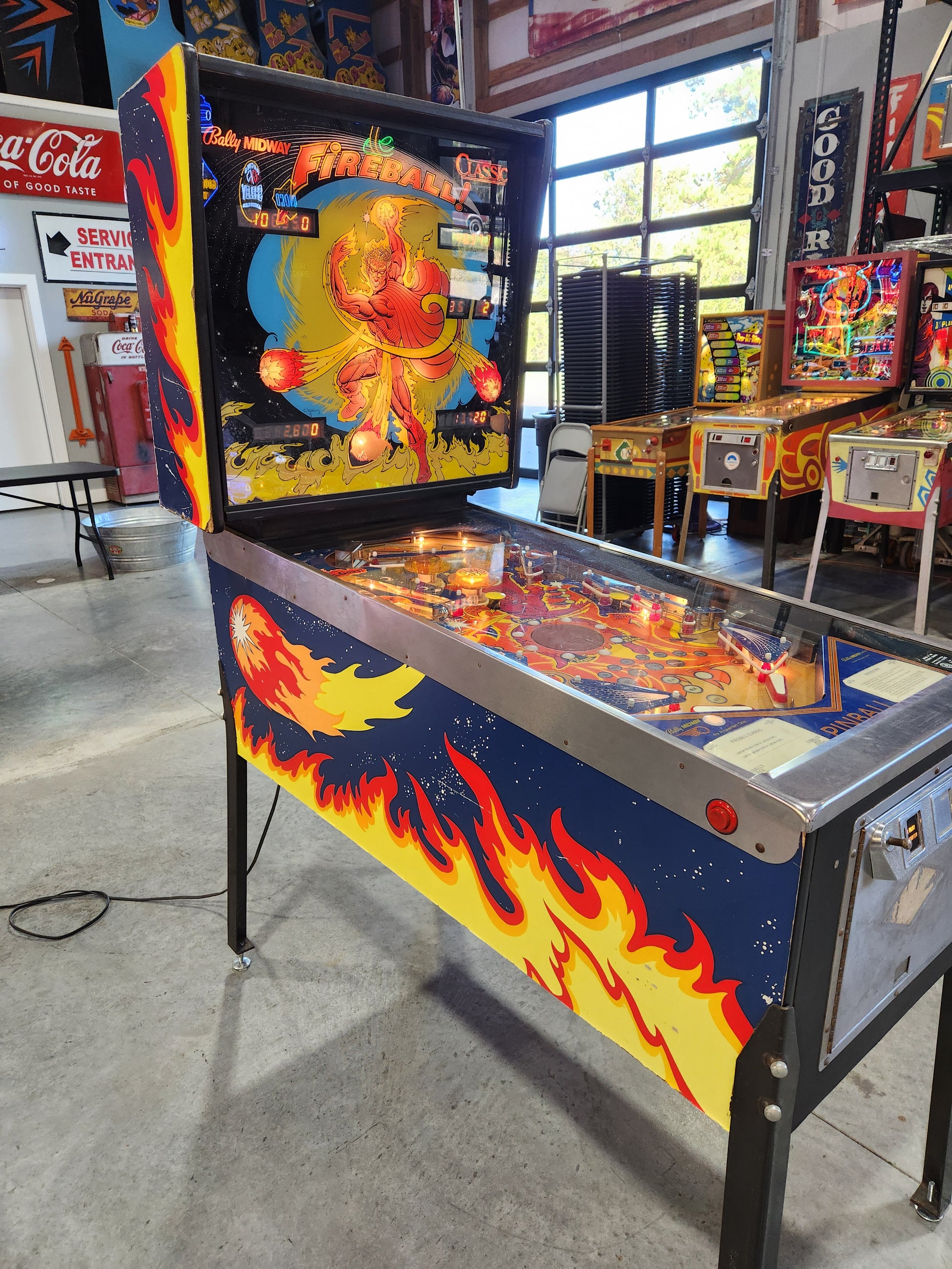FIREBALL CLASSIC - 1985 Bally Pinball Machine - Shopped and WORKS 100%!