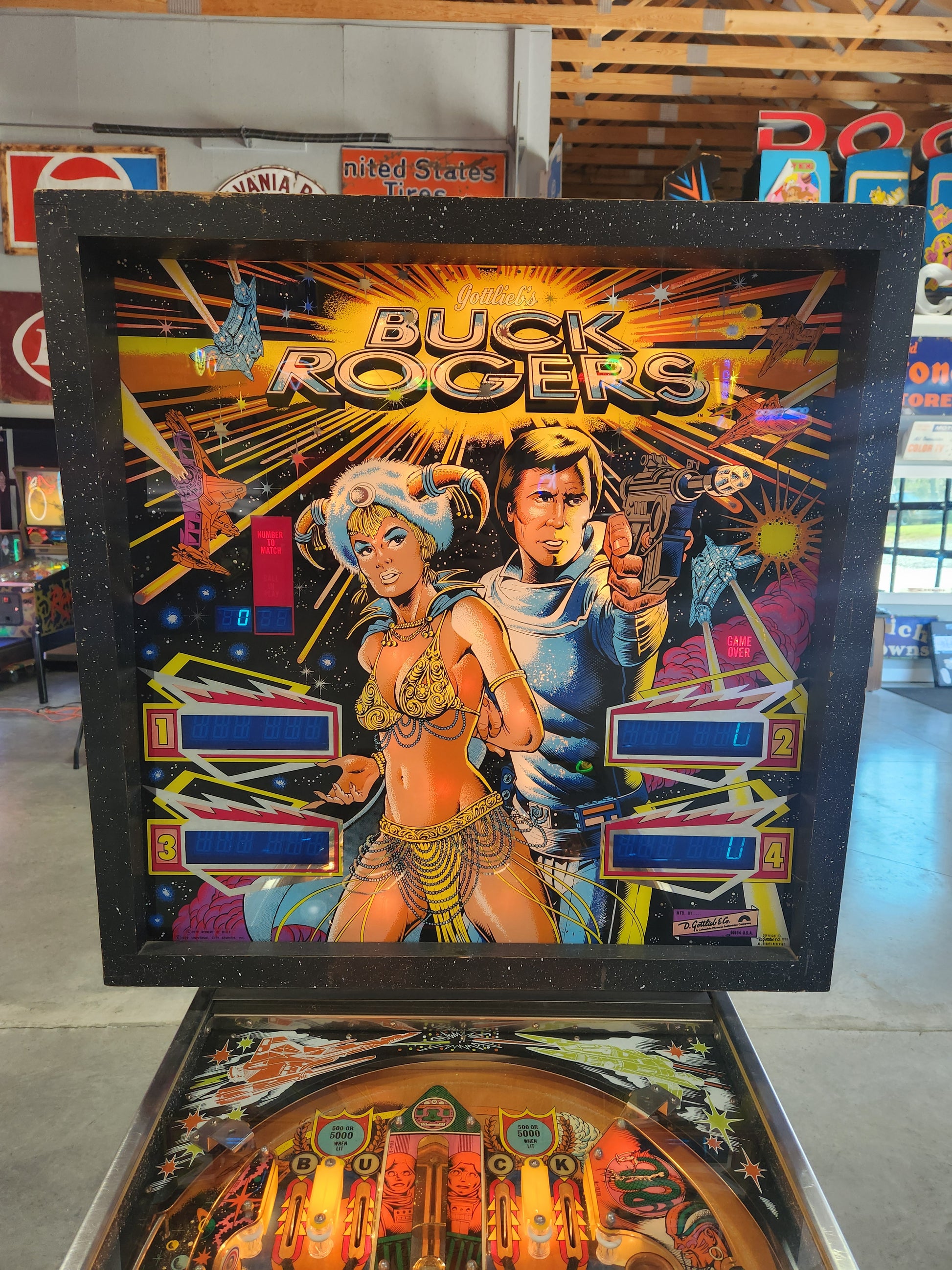 BUCK ROGERS - 1980 Gottlieb Pinball Machine - Shopped and WORKS 100%!
