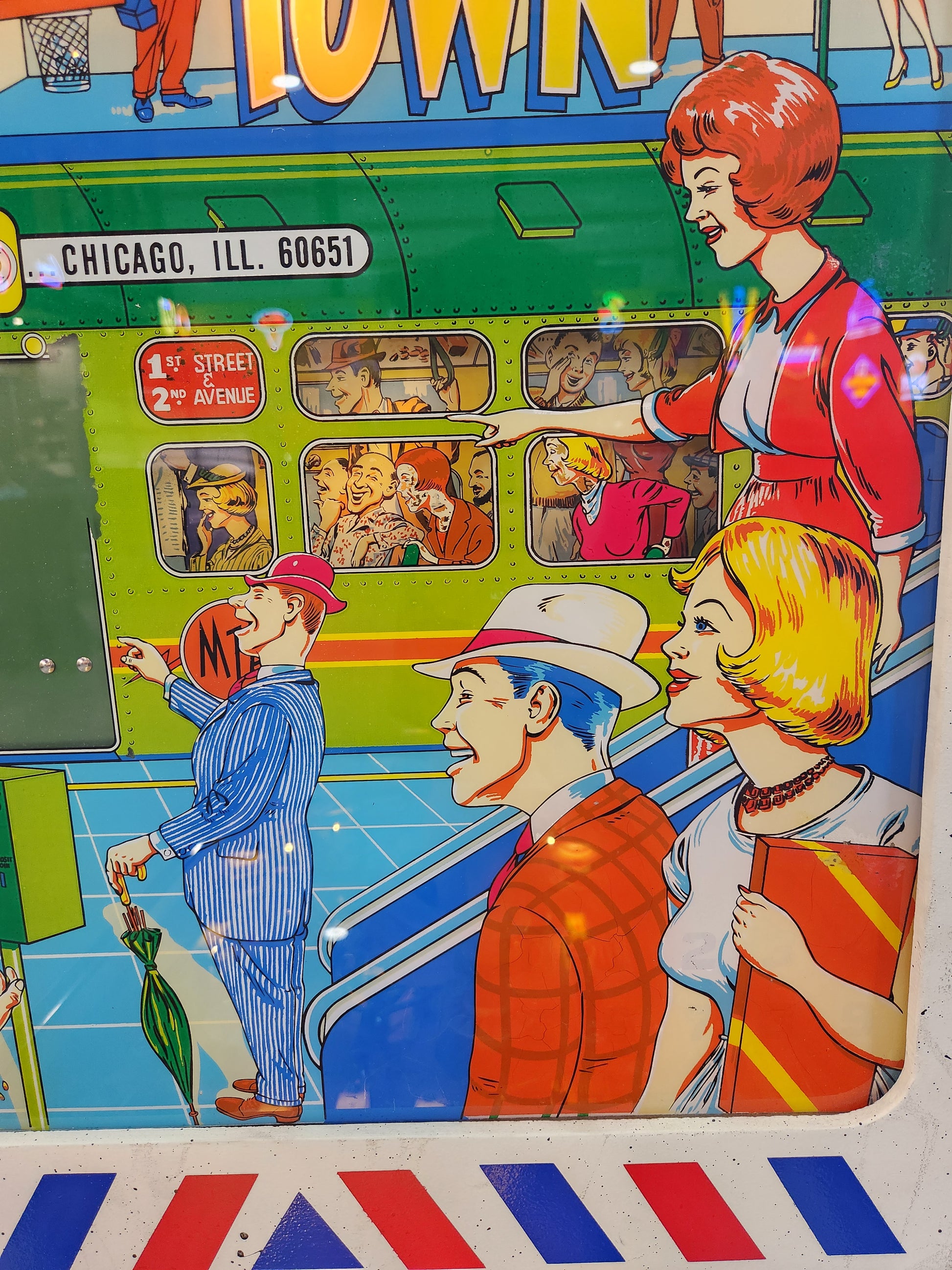 CROSS TOWN - 1966 Gottlieb EM Pinball Machine - Shopped and WORKS GREAT!