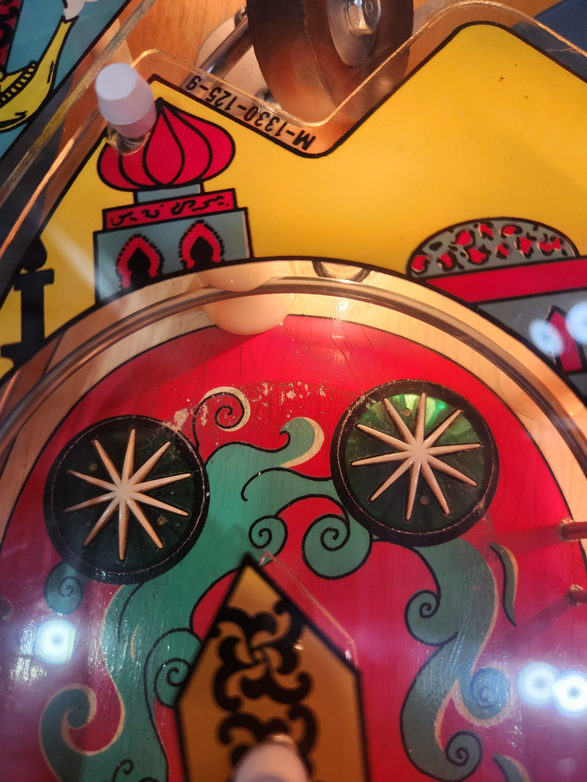 ALADDIN'S CASTLE - 1976 Bally EM Pinball Machine - Shopped and Working Great!