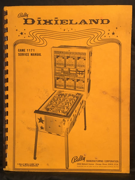 Dixieland - Bally - Pinball Operations Schematics Service Manual - Dia –  Hot Rod Arcade