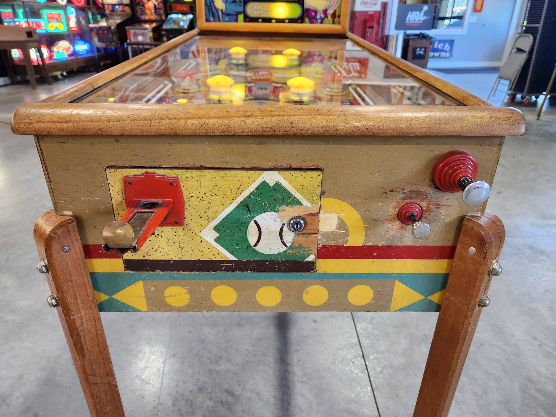 DEW-WA-DITTY - 1948 Williams Electro Mechanical Woodrail Pinball Machine - Shopped and WORKING!