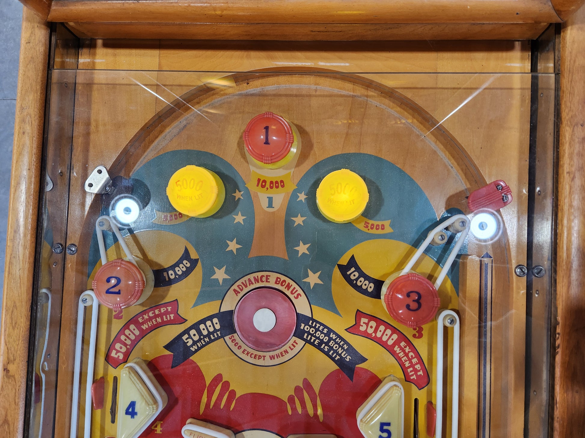 DEW-WA-DITTY - 1948 Williams Electro Mechanical Woodrail Pinball Machine - Shopped and WORKING!