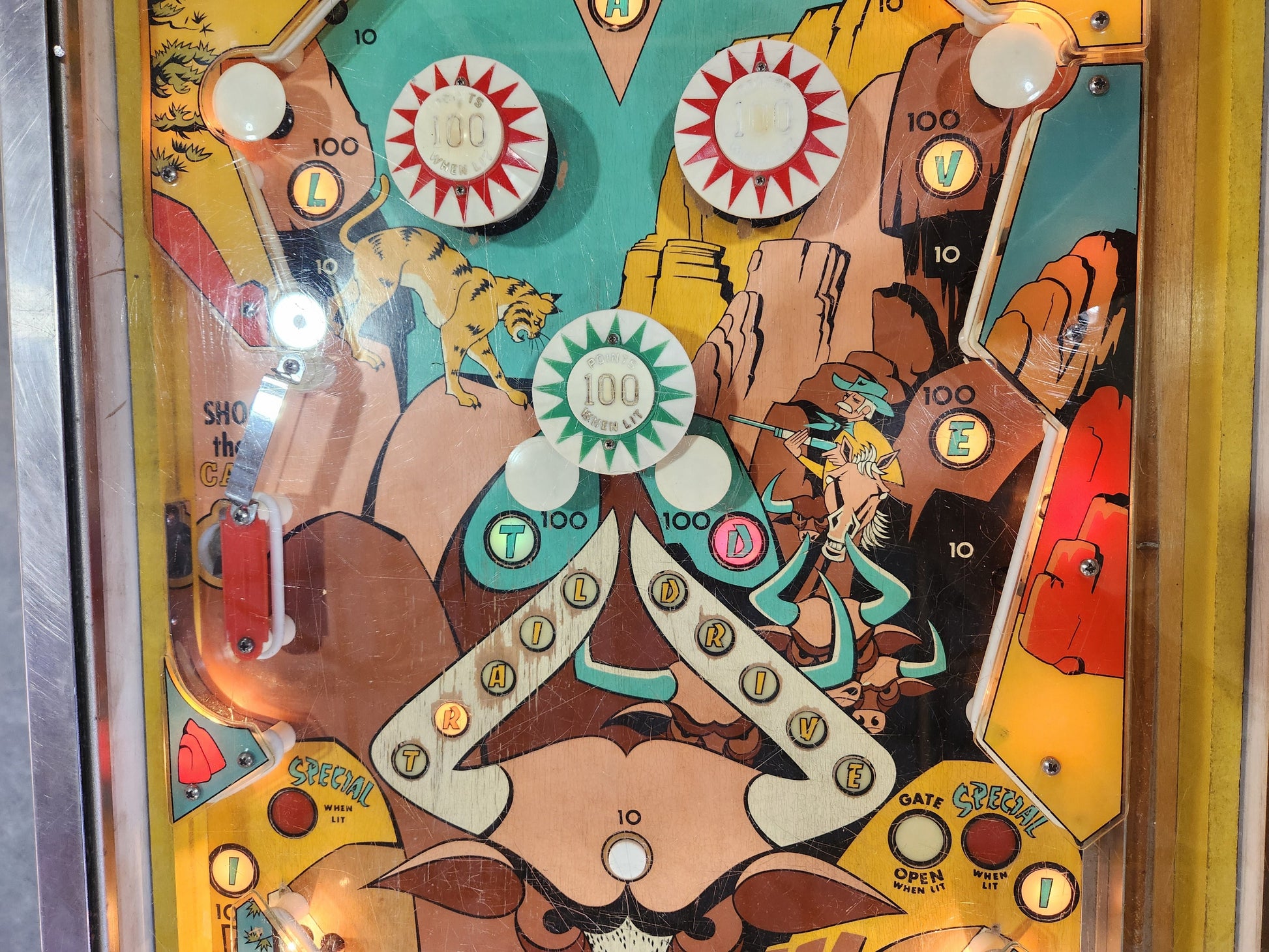 TRAIL DRIVE - 1970 Bally EM Pinball Machine - Shopped and WORKING!
