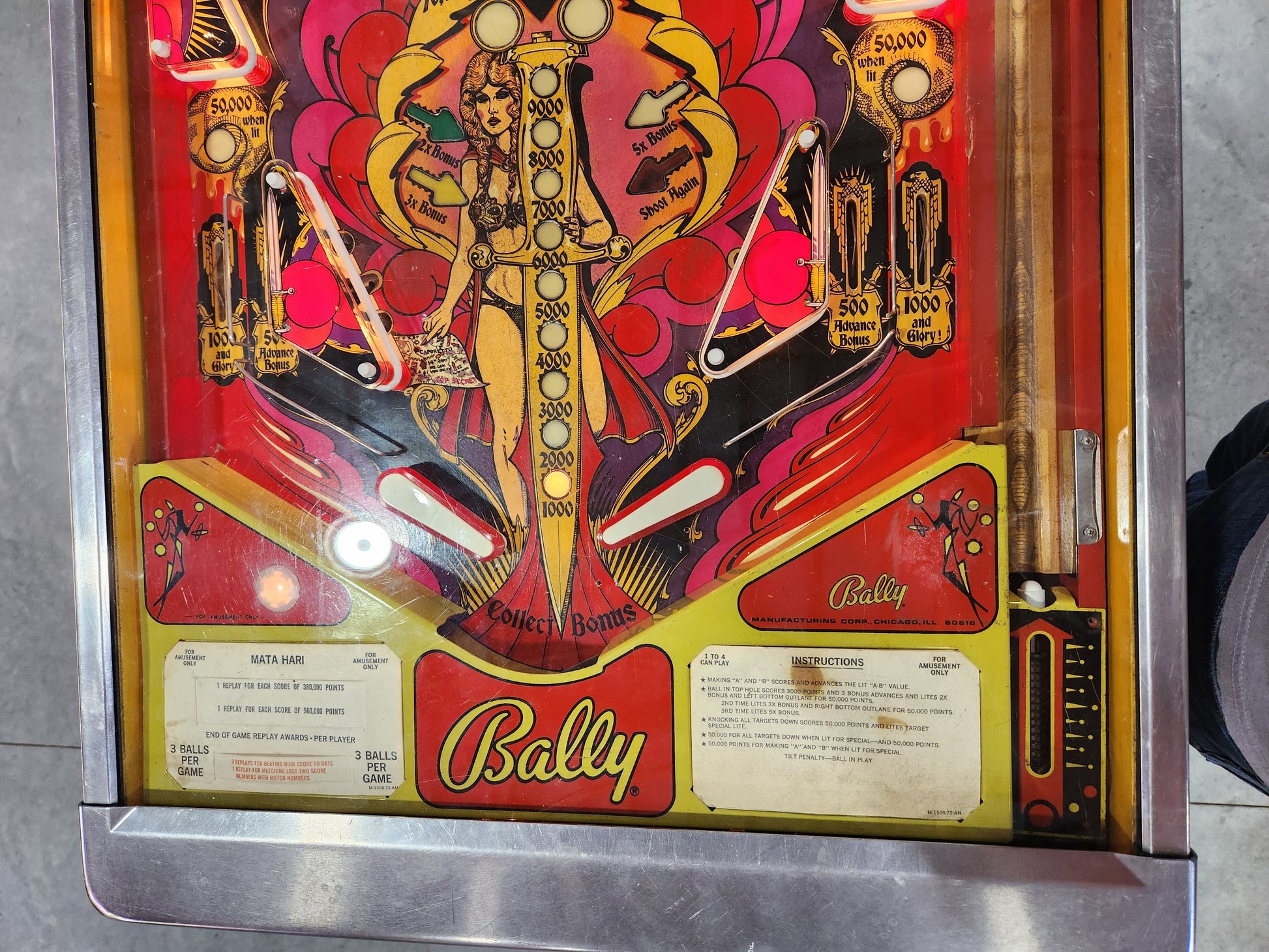 Mata Hari - 1978 Bally Pinball Machine - Shopped and Working 100%