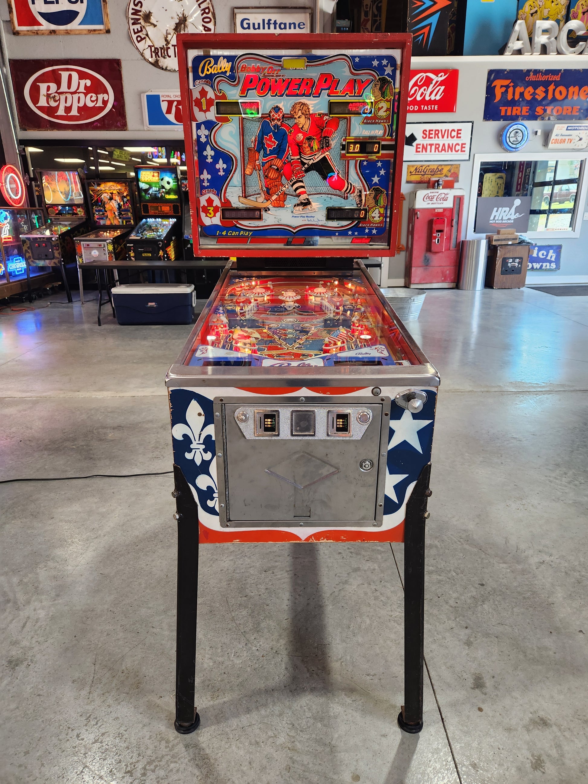 BOBBY ORR POWER PLAY - 1978 Bally Pinball Machine - NICE MACHINE - Shopped and Working Great%