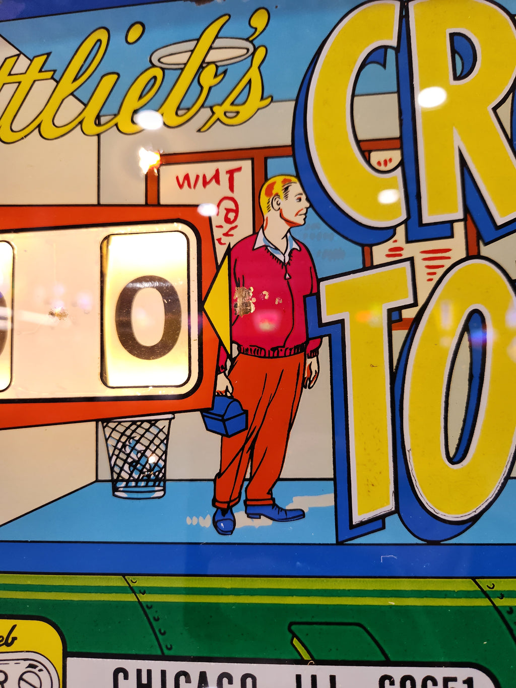 CROSS TOWN - 1966 Gottlieb EM Pinball Machine - Shopped and WORKS GREAT!