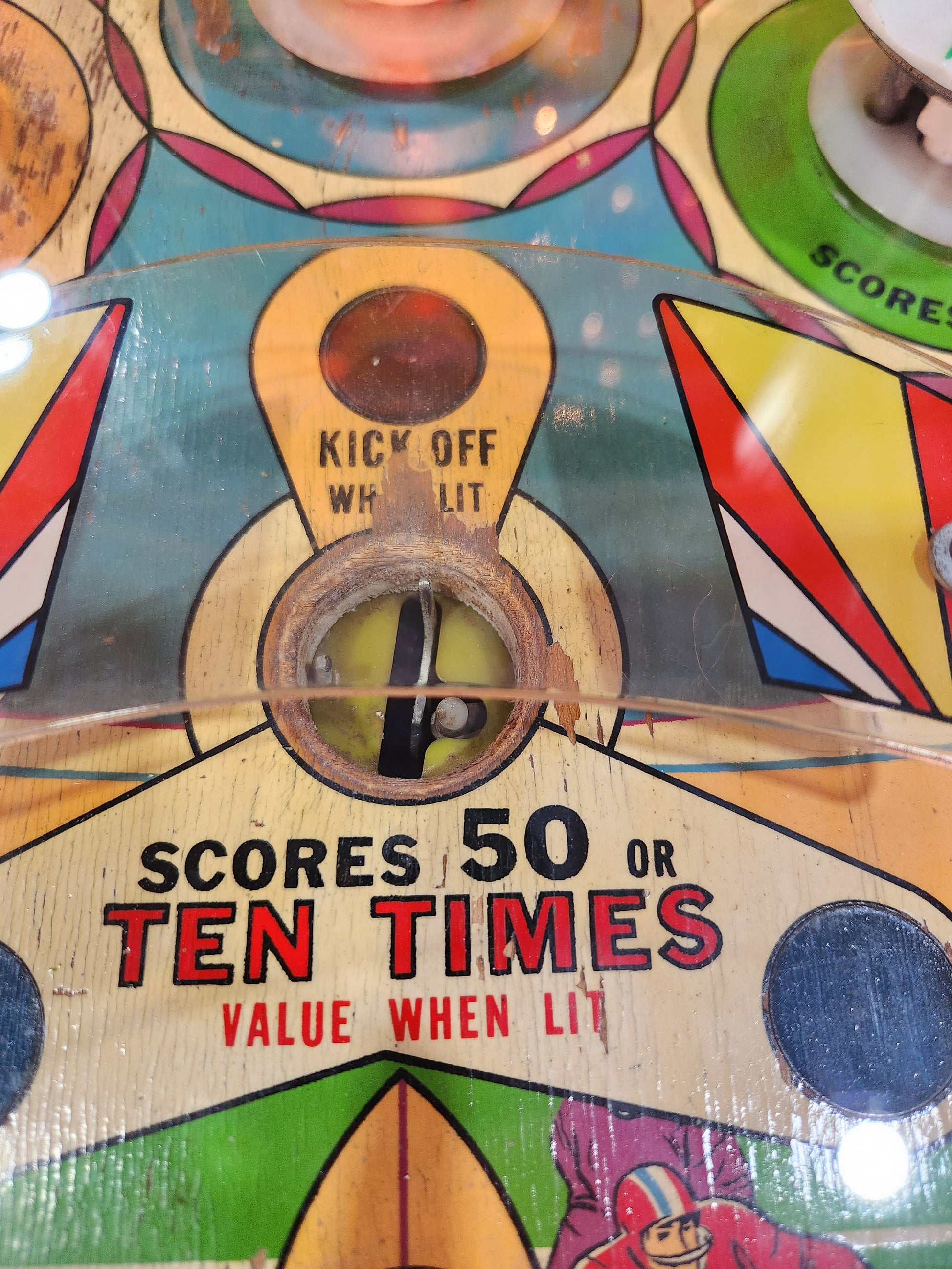 TOUCHDOWN - 1967 Williams EM Pinball Machine - Shopped and WORKS ALL THE WAY!