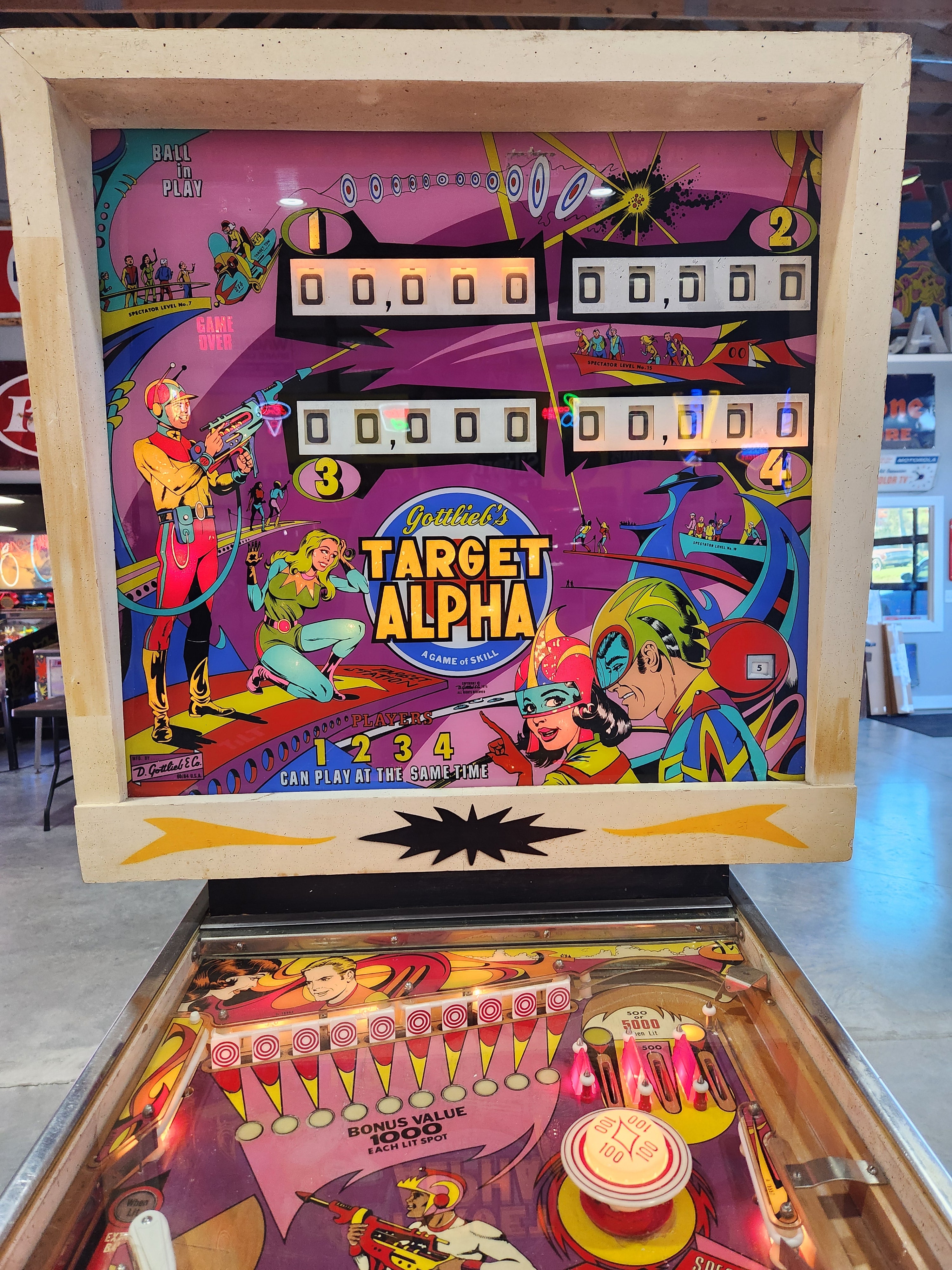 TARGET ALPHA - 1976 Gottlieb EM Pinball Machine - Shopped and