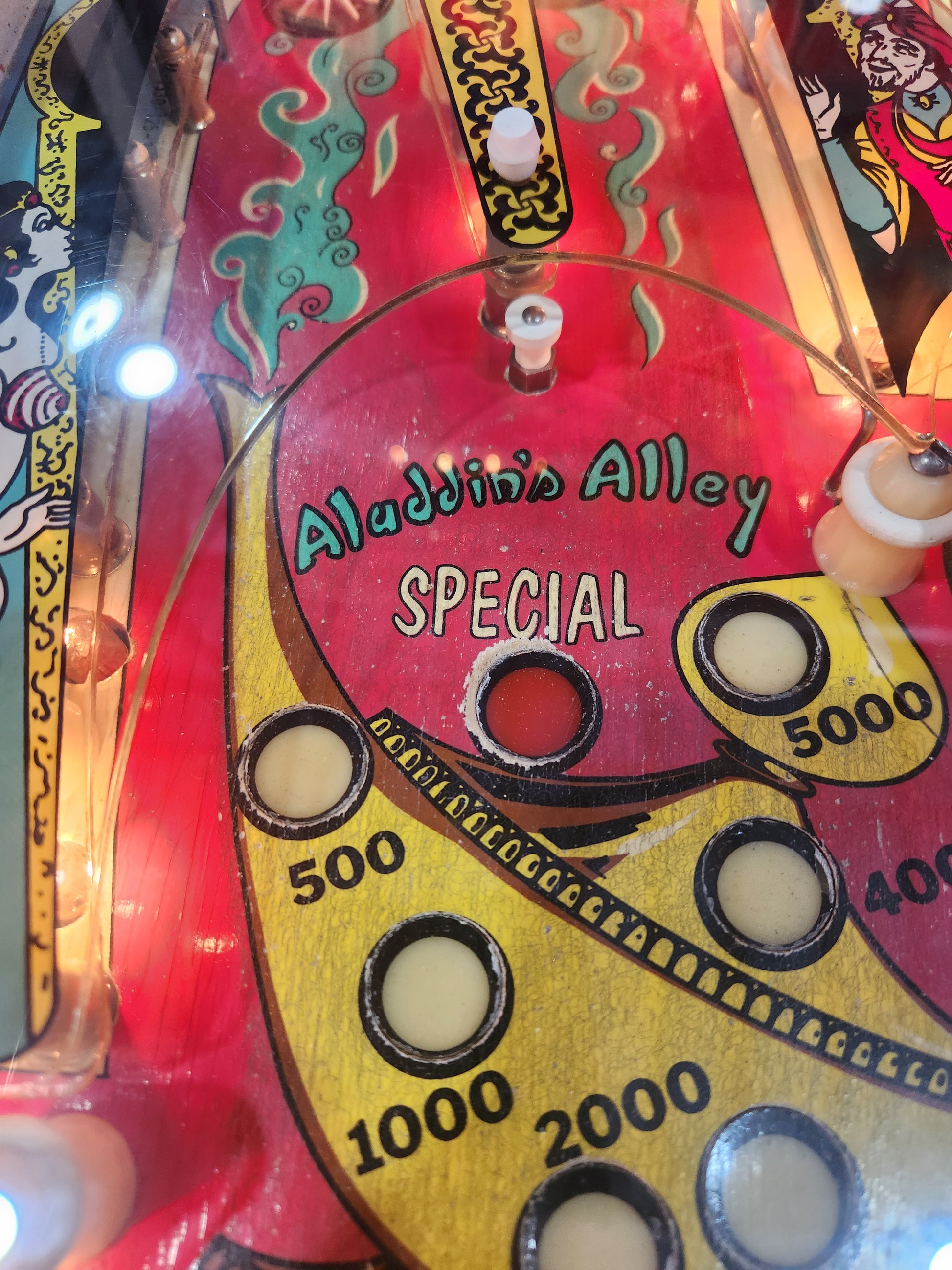 ALADDIN'S CASTLE - 1976 Bally EM Pinball Machine - Shopped and Working Great!