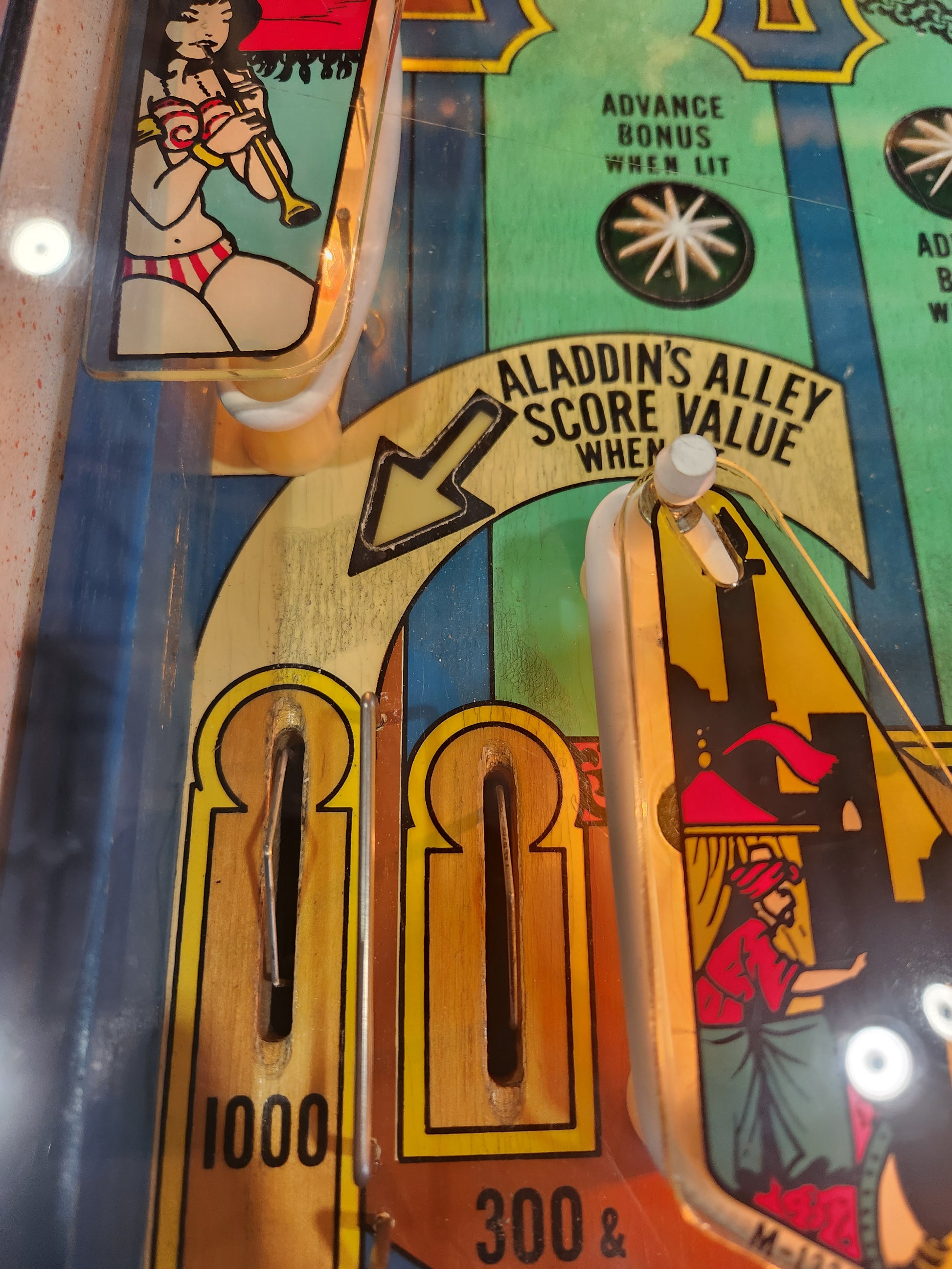 ALADDIN'S CASTLE - 1976 Bally EM Pinball Machine - Shopped and Working Great!