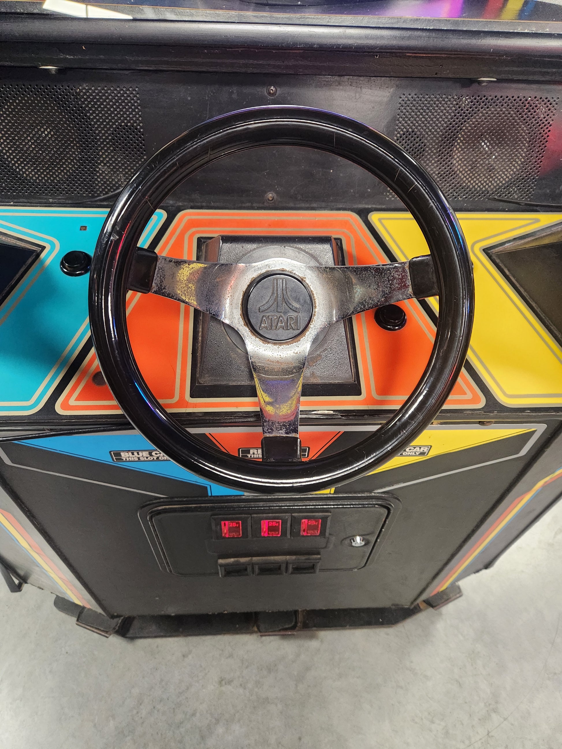 Super Sprint Atari 3 Player Racing Arcade Game - Original Game - Works 100% Used 1986