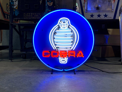 SHELBY COBRA By FORD NEON SIGN - Ready for Your Garage, Game Room or Man Cave!! REAL NEON!