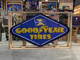 GOODYEAR TIRES 5 1/2 FT LARGE NEON SIGN - Ready for Your Garage, Game Room or Man Cave!! REAL NEON!