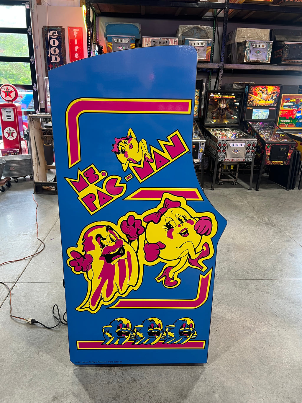 Ms Pac-Man Galaga Reunion Arcade Class of 1981 Game (also plays PAC-MAN) - Original NICE Cabinet - Works 100% Flat Screen BEAUTIFUL GAME!!!