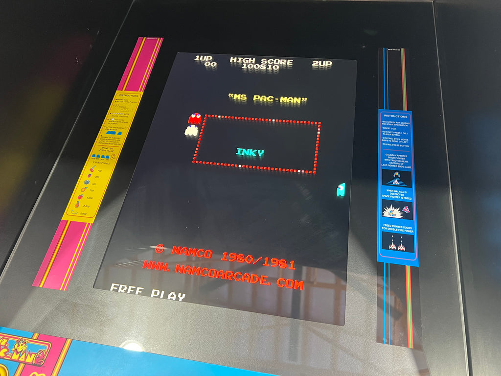 Ms Pac-Man Galaga Reunion Arcade Class of 1981 Game (also plays PAC-MAN) - Original NICE Cabinet - Works 100% Flat Screen BEAUTIFUL GAME!!!
