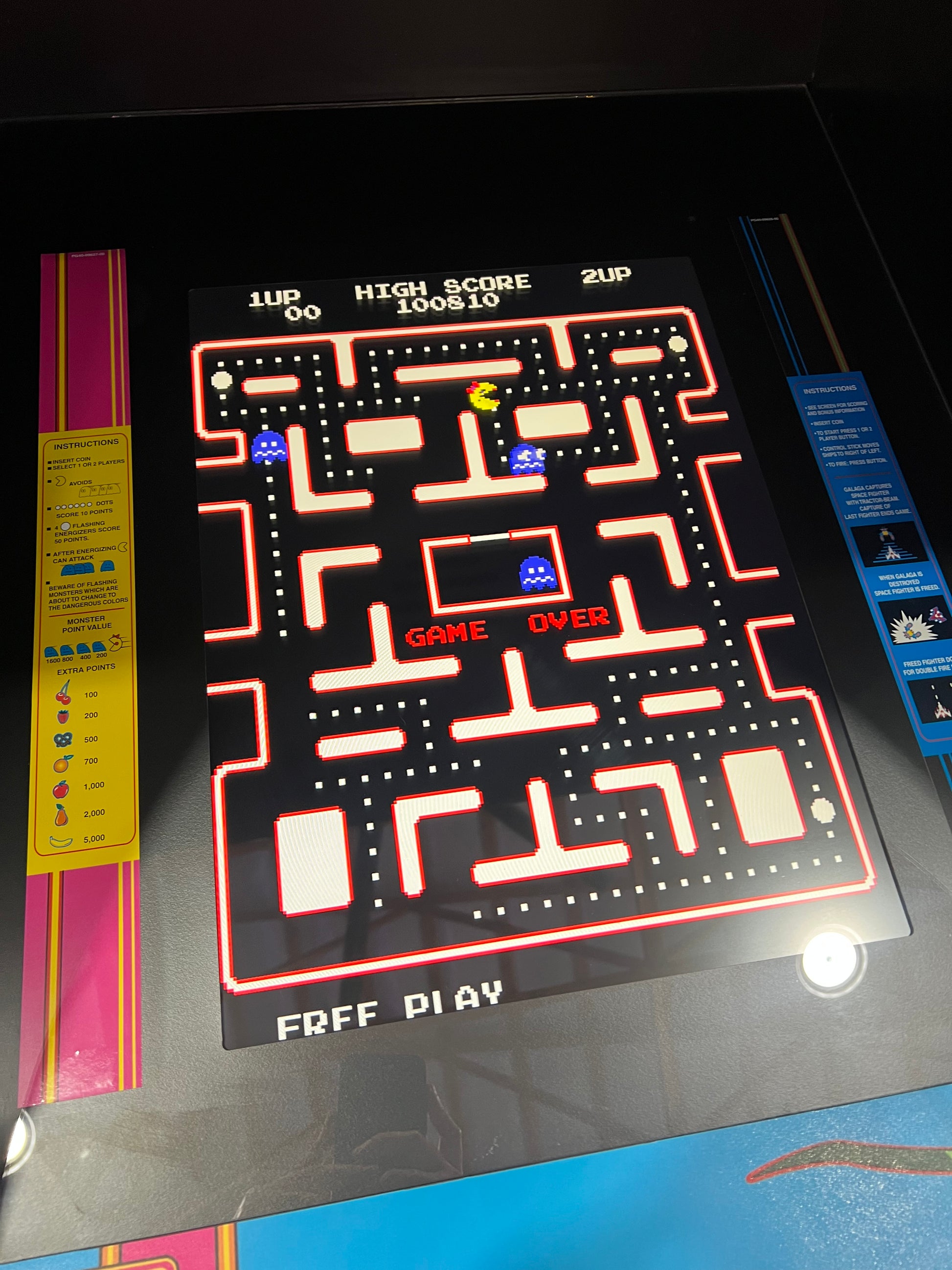 Ms Pac-Man Galaga Reunion Arcade Class of 1981 Game (also plays PAC-MAN) - Original NICE Cabinet - Works 100% Flat Screen BEAUTIFUL GAME!!!