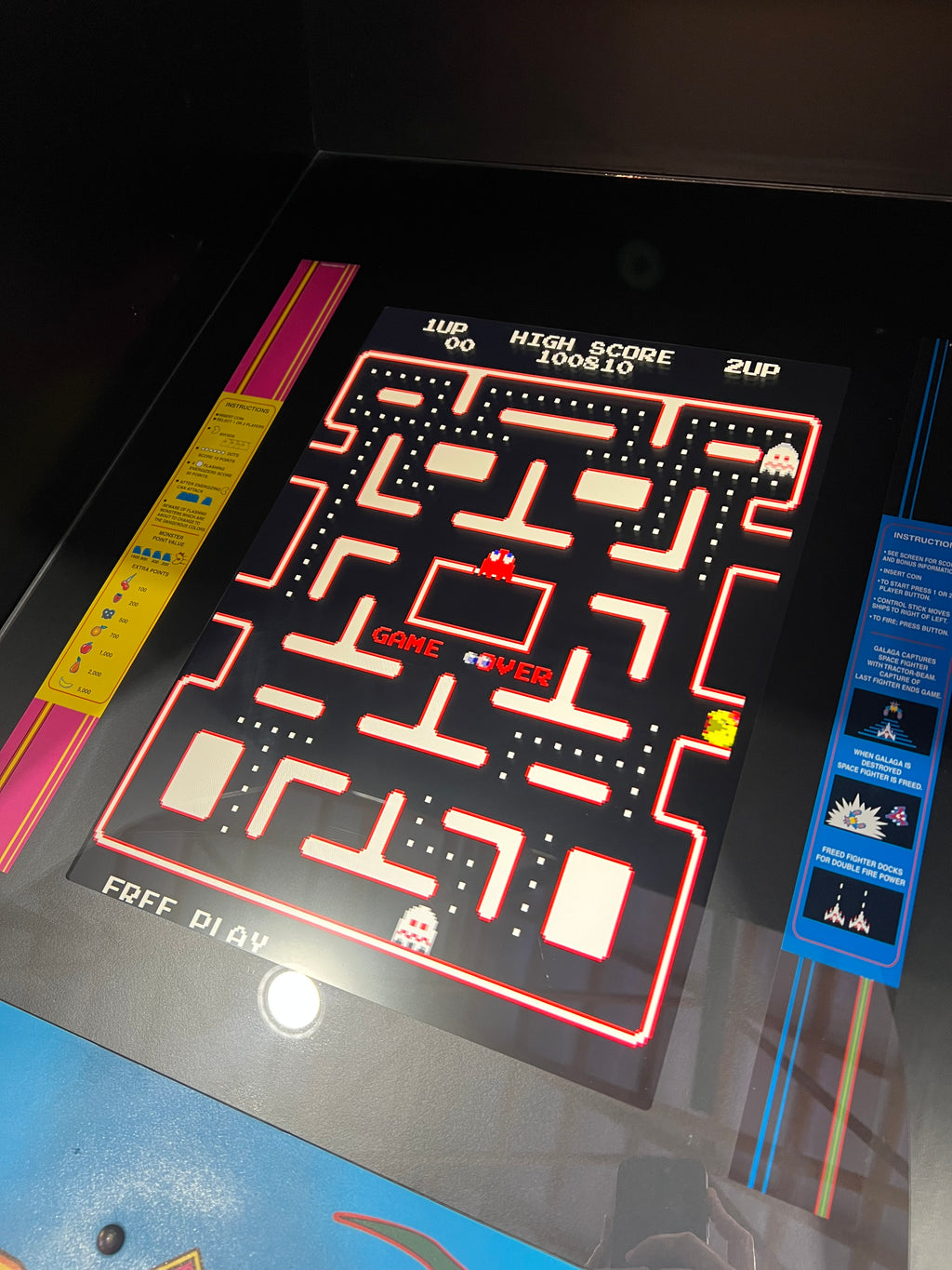 Ms Pac-Man Galaga Reunion Arcade Class of 1981 Game (also plays PAC-MAN) - Original NICE Cabinet - Works 100% Flat Screen BEAUTIFUL GAME!!!