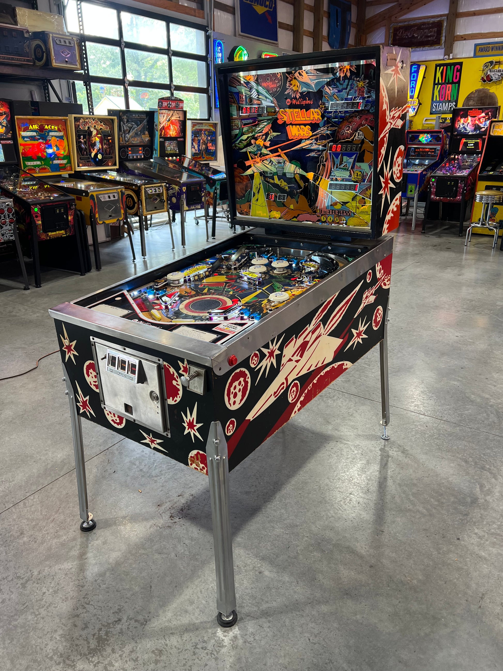 STELLAR WARS - 1979 Williams Pinball Machine - WORKS 100% - Great Playing FUN Game