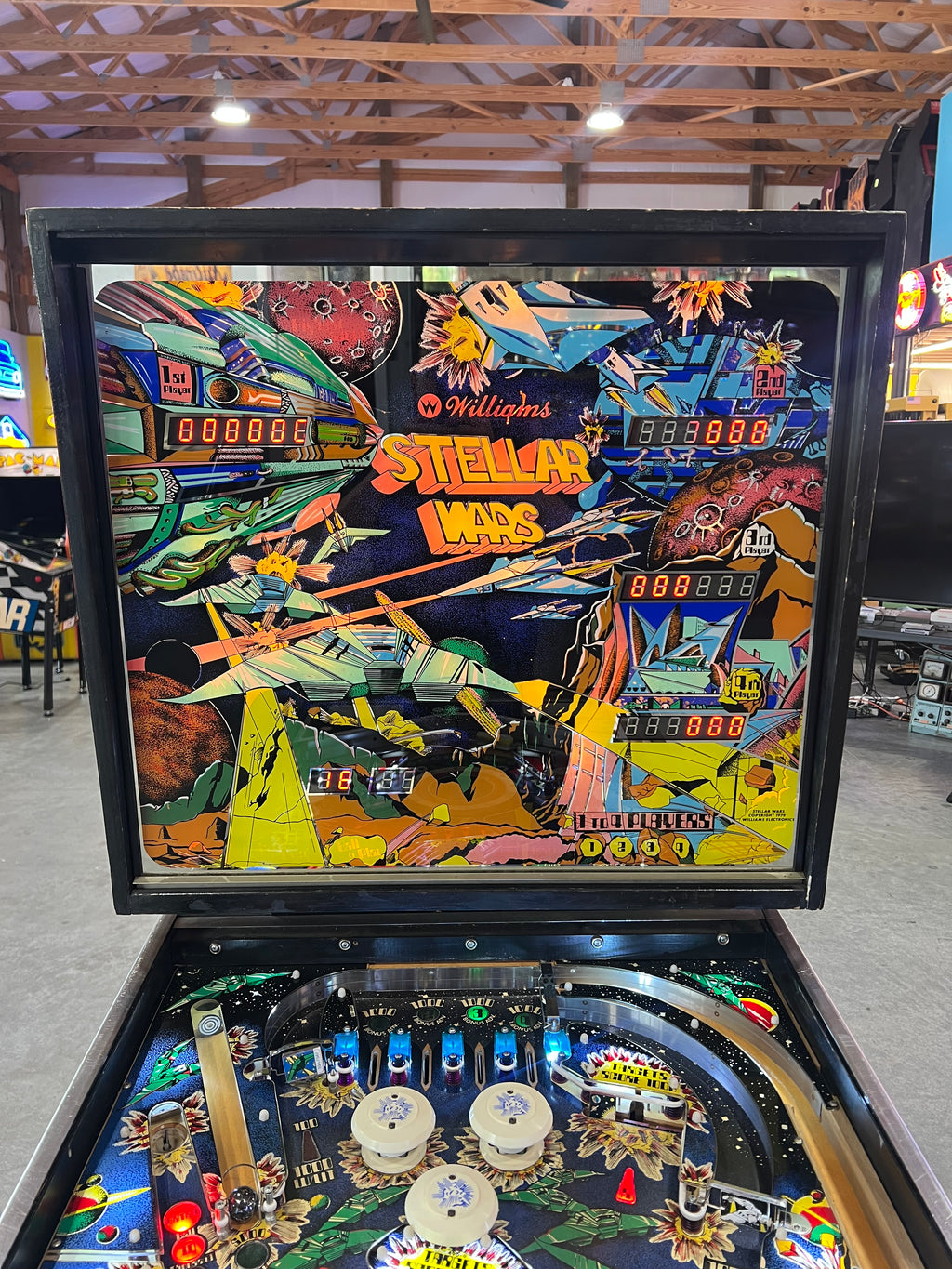 STELLAR WARS - 1979 Williams Pinball Machine - WORKS 100% - Great Playing FUN Game