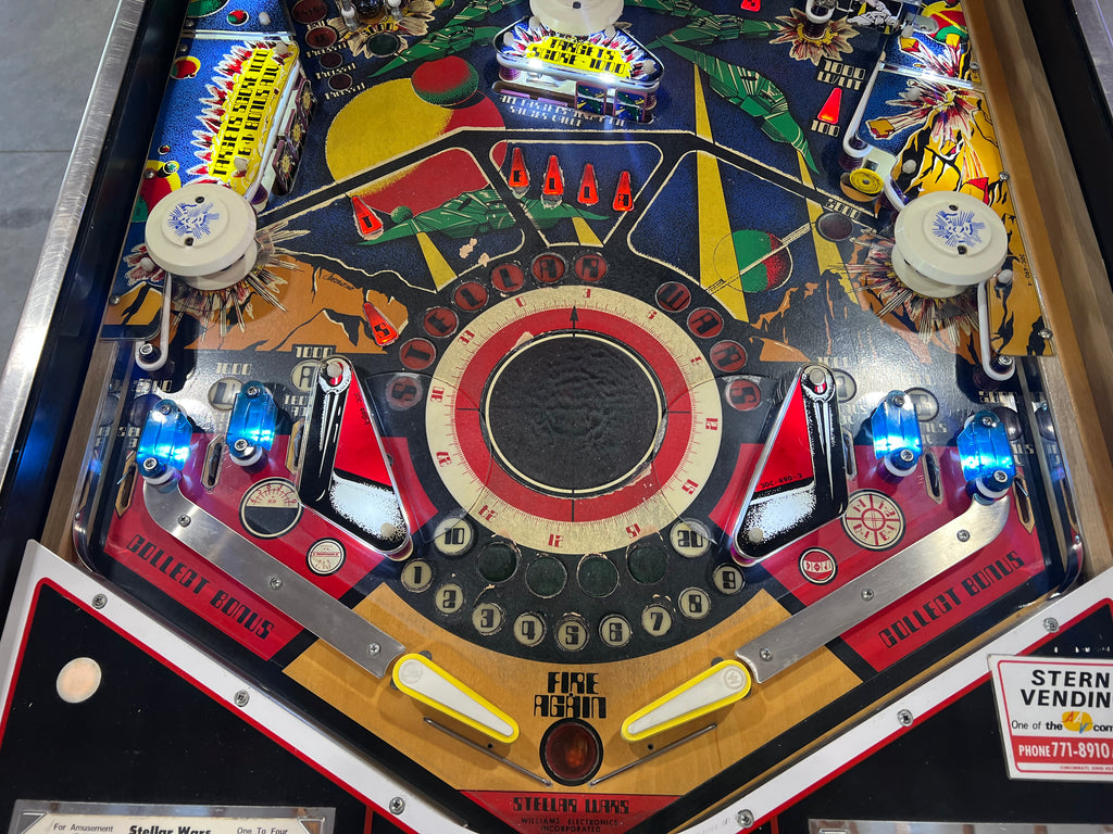 STELLAR WARS - 1979 Williams Pinball Machine - WORKS 100% - Great Playing FUN Game