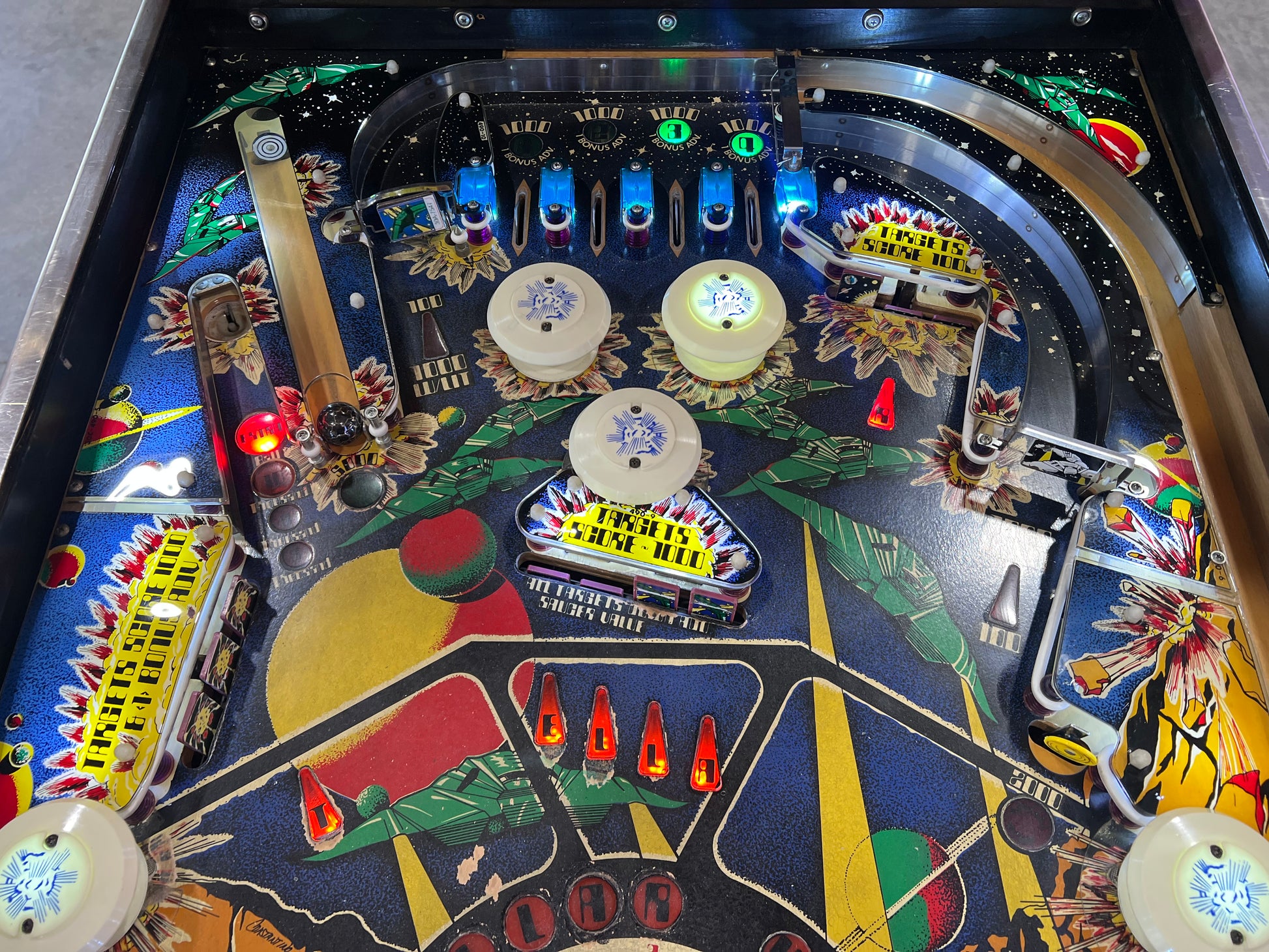 STELLAR WARS - 1979 Williams Pinball Machine - WORKS 100% - Great Playing FUN Game
