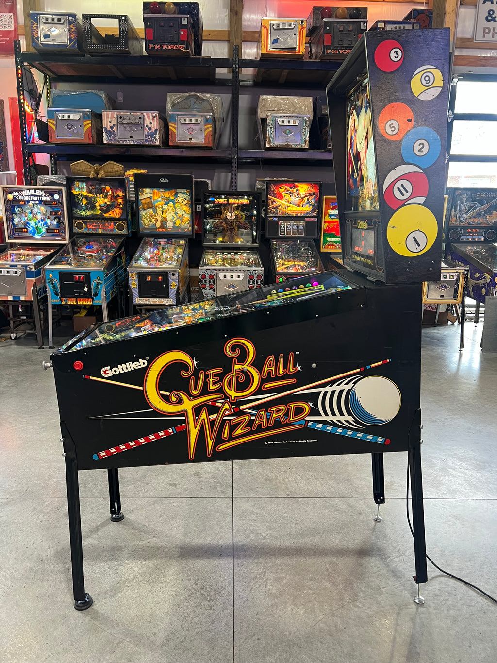 Cue Ball Wizard - 1992 Gottlieb Pinball Machine - WORKS 100% - Nice Game Ready for your Home or Arcade!