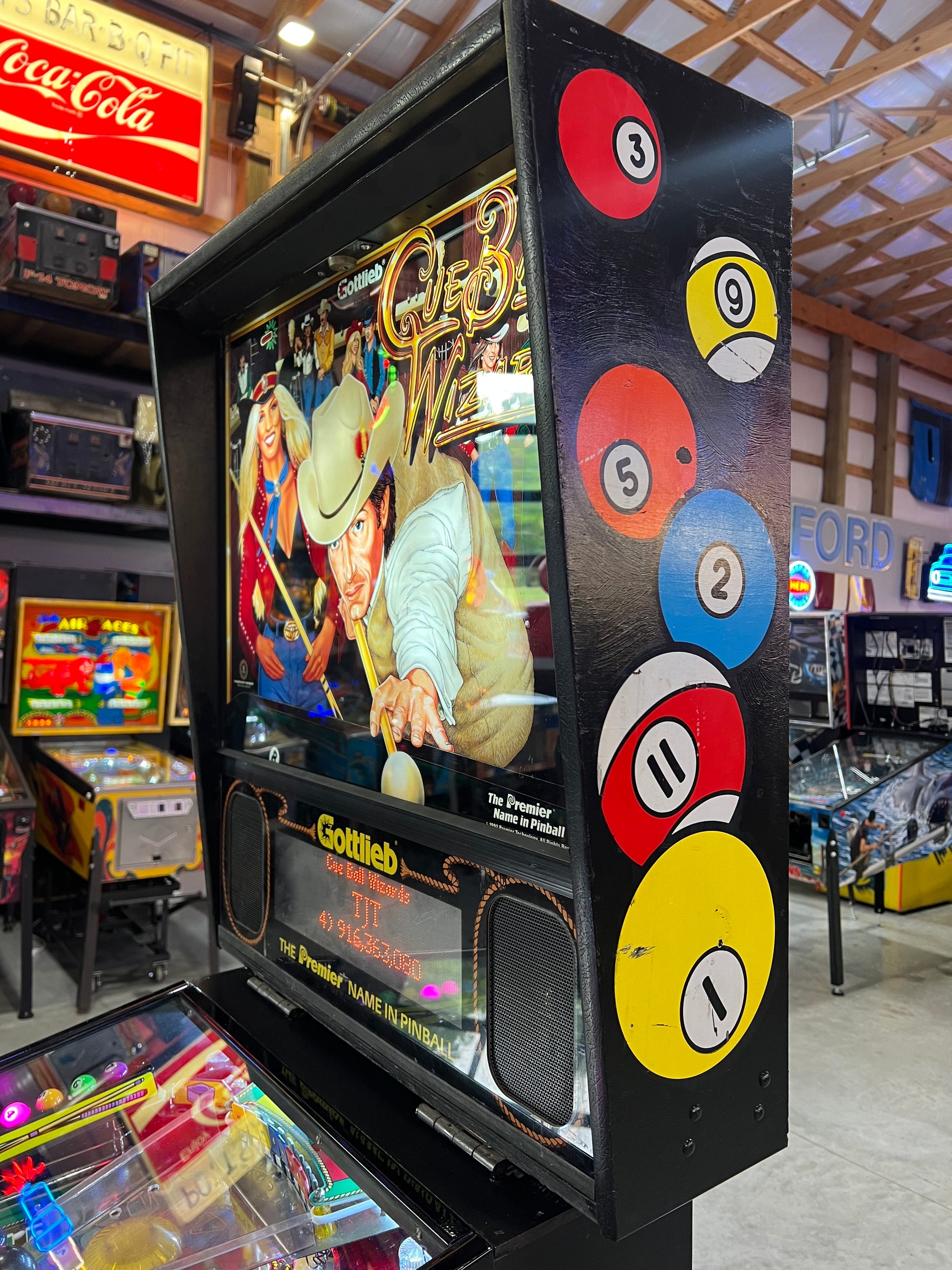 Cue Ball Wizard - 1992 Gottlieb Pinball Machine - WORKS 100% - Nice Game Ready for your Home or Arcade!