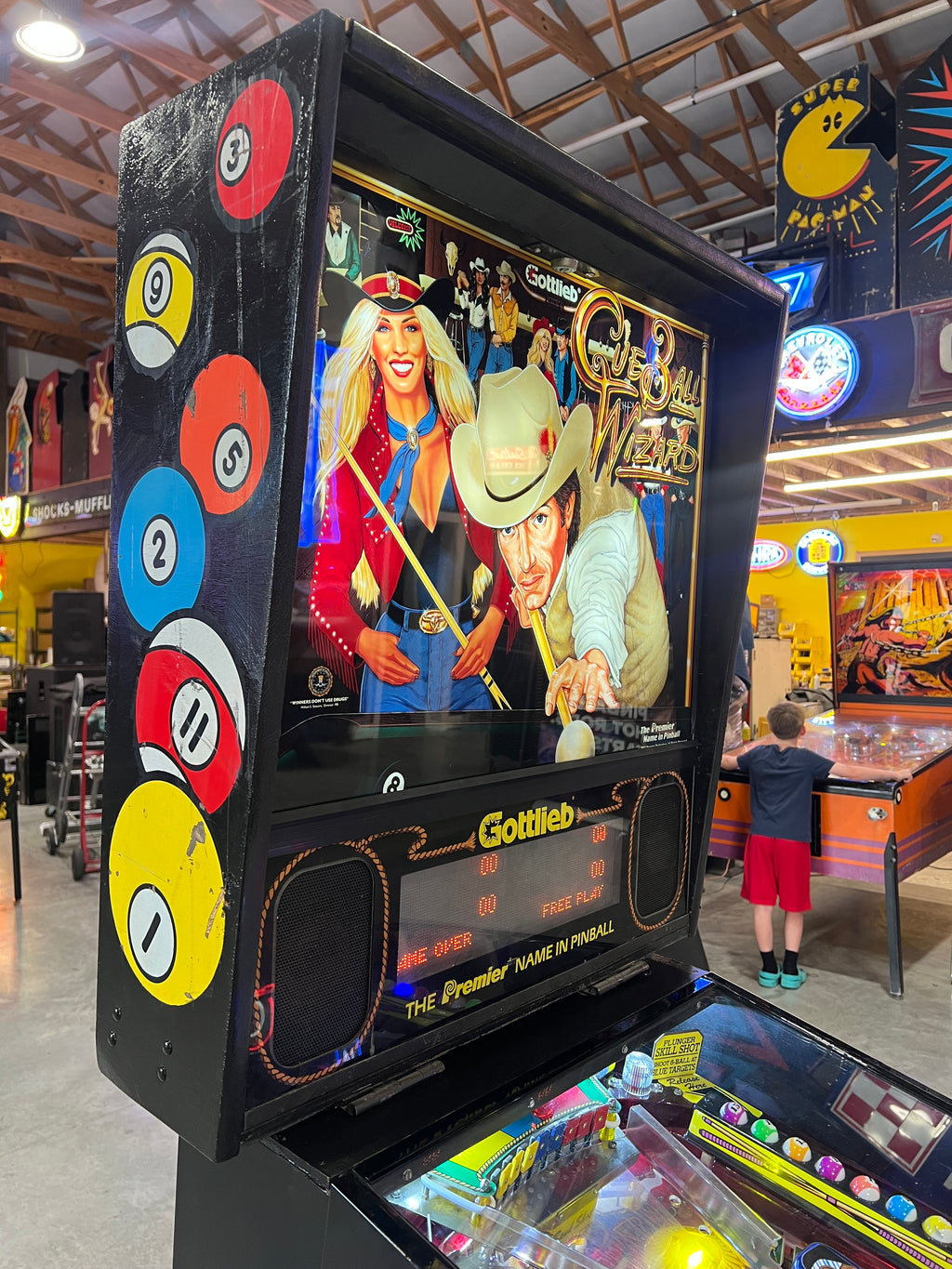 Cue Ball Wizard - 1992 Gottlieb Pinball Machine - WORKS 100% - Nice Game Ready for your Home or Arcade!
