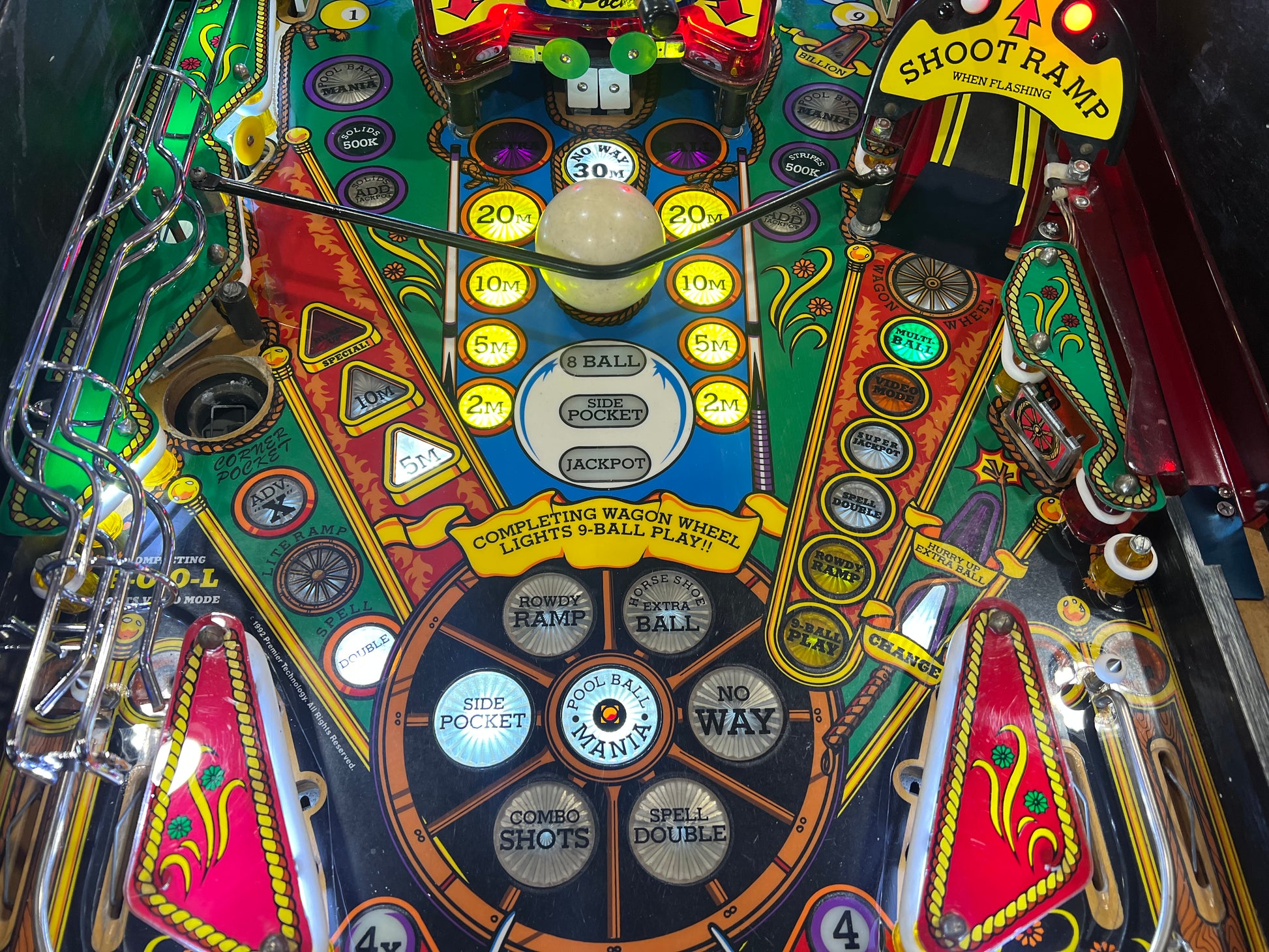 Cue Ball Wizard - 1992 Gottlieb Pinball Machine - WORKS 100% - Nice Game Ready for your Home or Arcade!