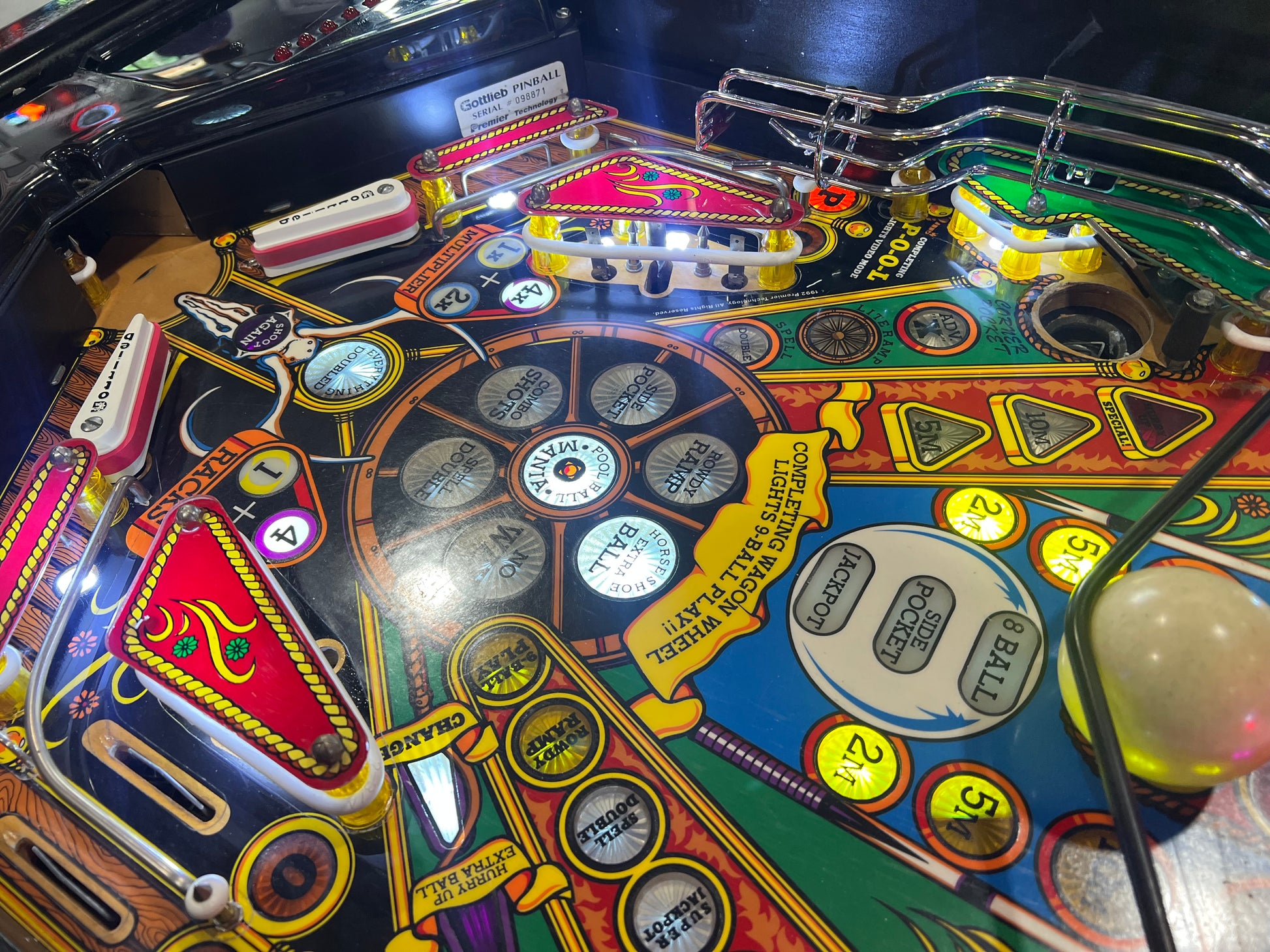 Cue Ball Wizard - 1992 Gottlieb Pinball Machine - WORKS 100% - Nice Game Ready for your Home or Arcade!