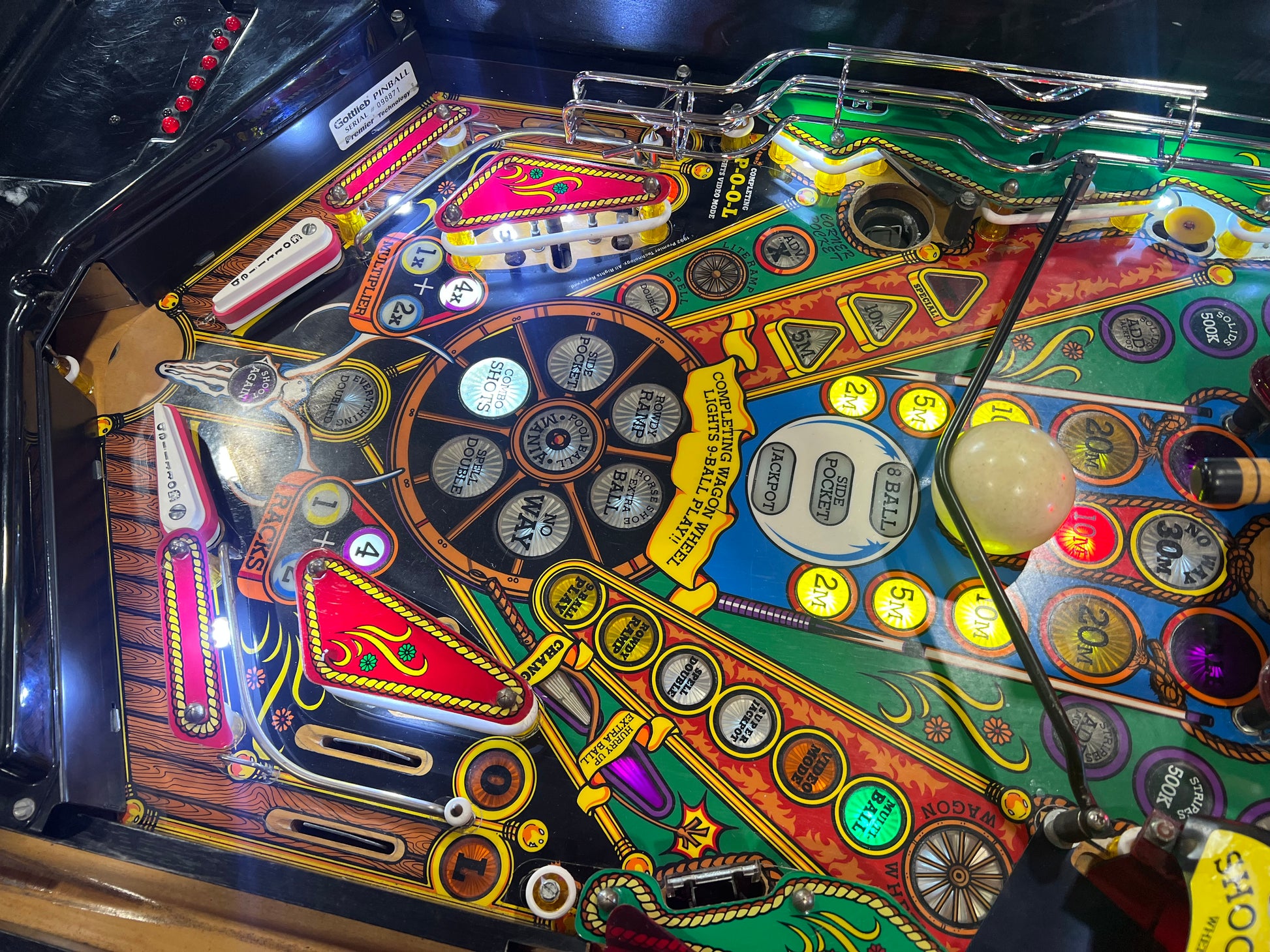 Cue Ball Wizard - 1992 Gottlieb Pinball Machine - WORKS 100% - Nice Game Ready for your Home or Arcade!