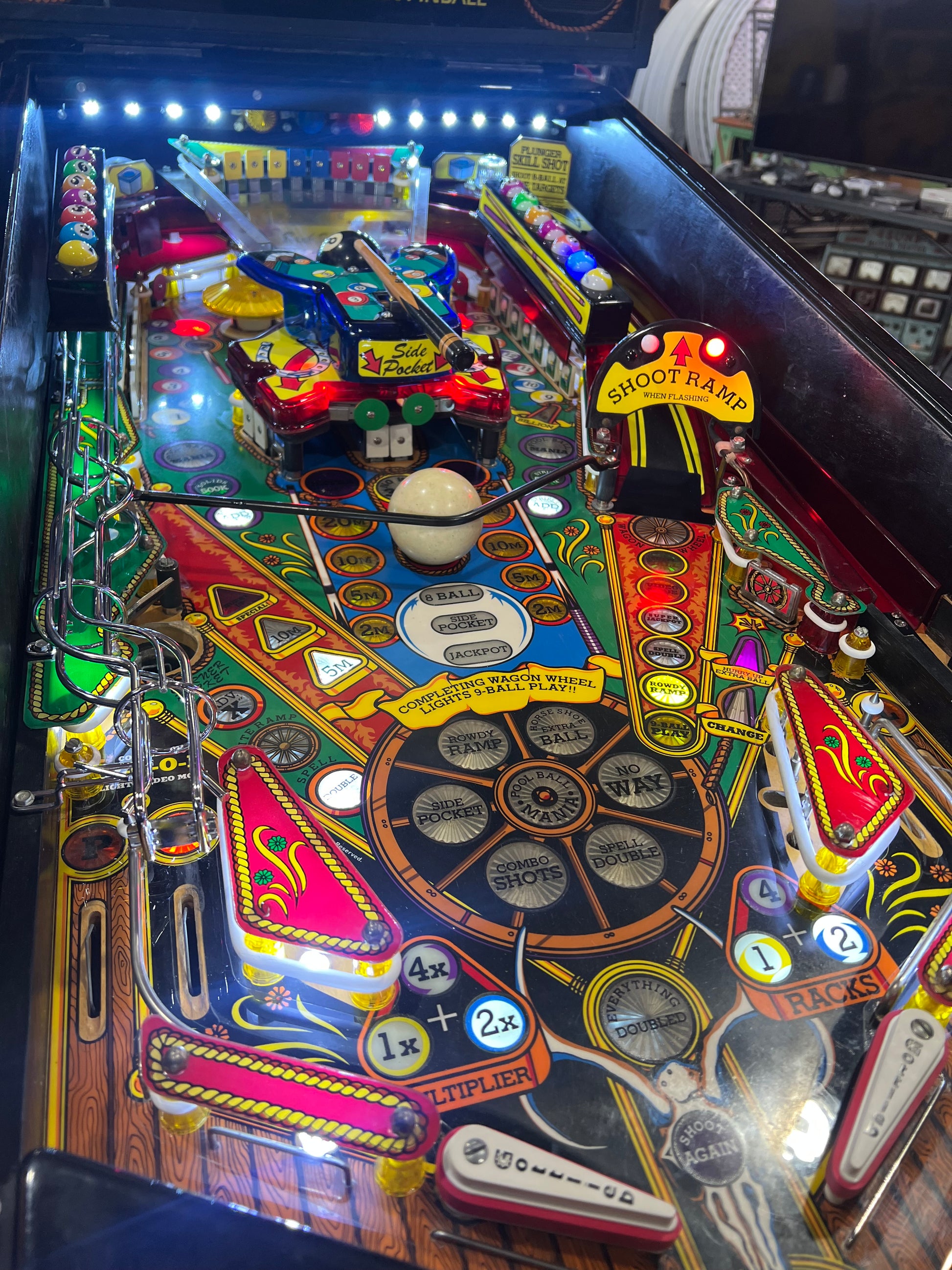 Cue Ball Wizard - 1992 Gottlieb Pinball Machine - WORKS 100% - Nice Game Ready for your Home or Arcade!