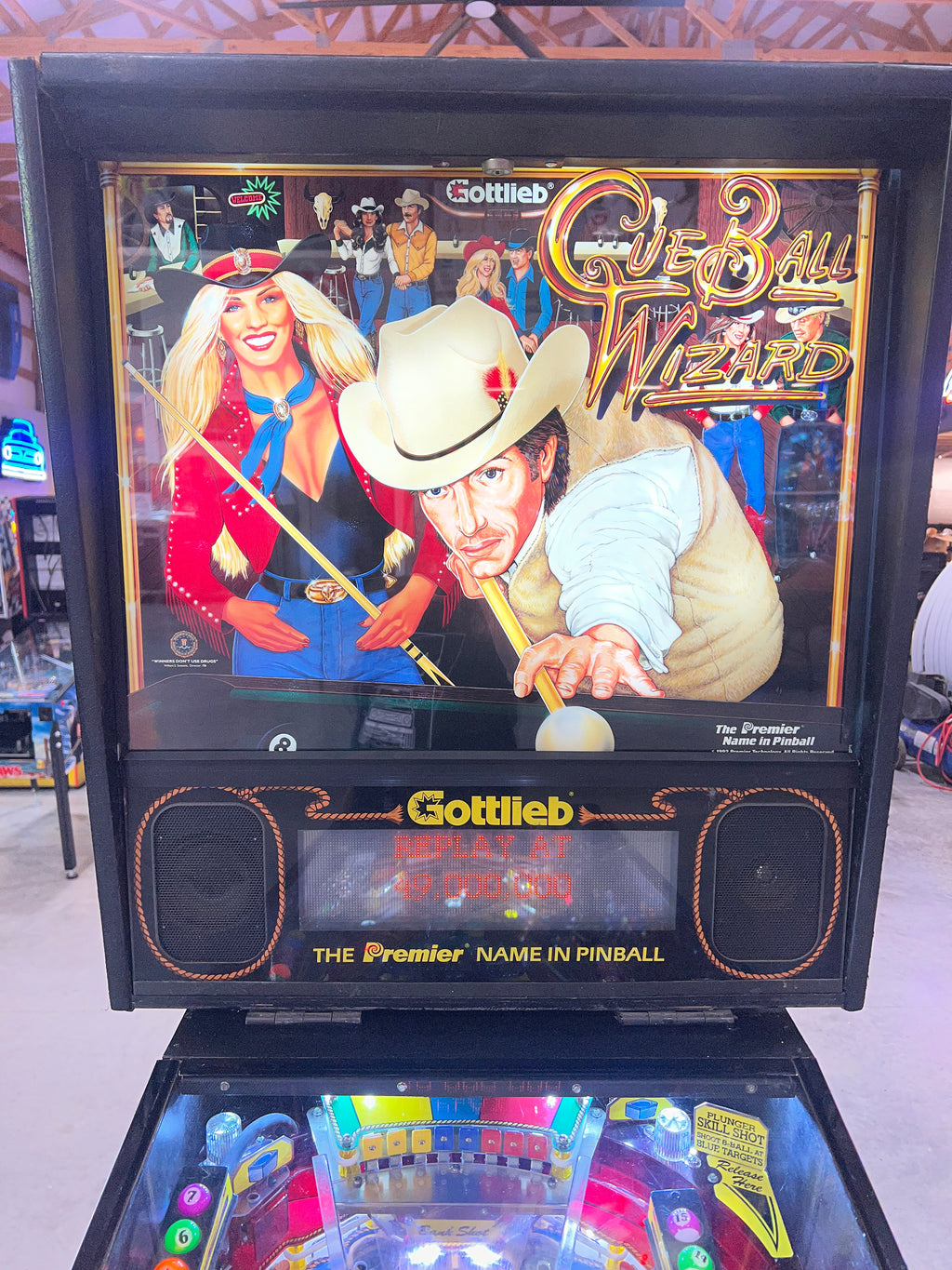 Cue Ball Wizard - 1992 Gottlieb Pinball Machine - WORKS 100% - Nice Game Ready for your Home or Arcade!