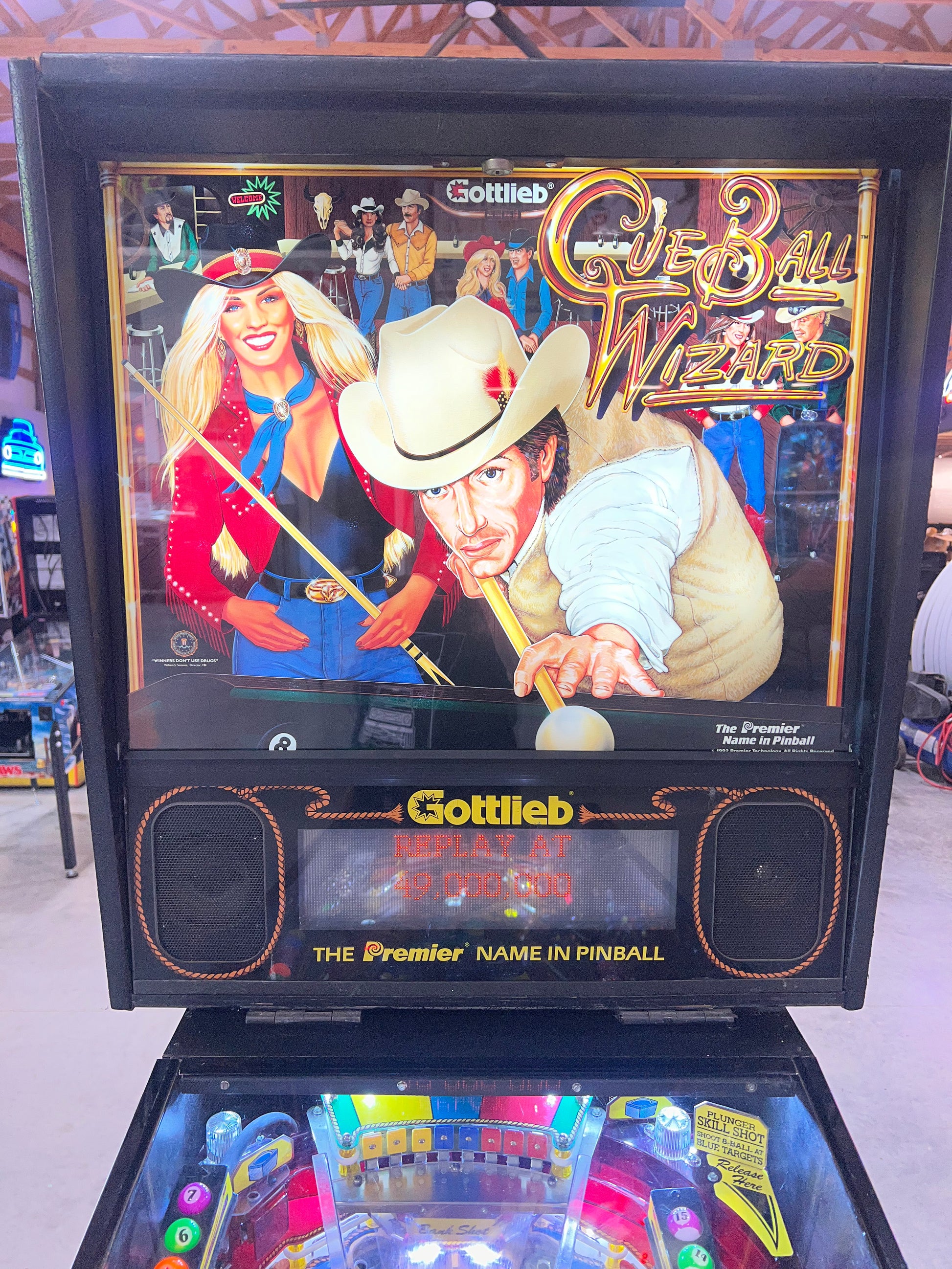 Cue Ball Wizard - 1992 Gottlieb Pinball Machine - WORKS 100% - Nice Game Ready for your Home or Arcade!