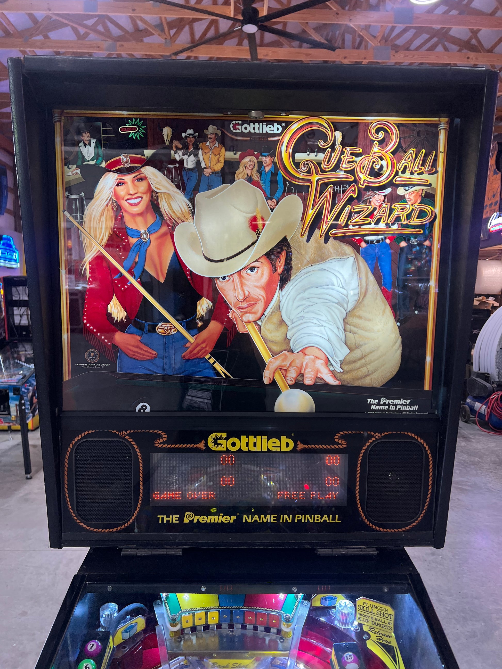 Cue Ball Wizard - 1992 Gottlieb Pinball Machine - WORKS 100% - Nice Game Ready for your Home or Arcade!