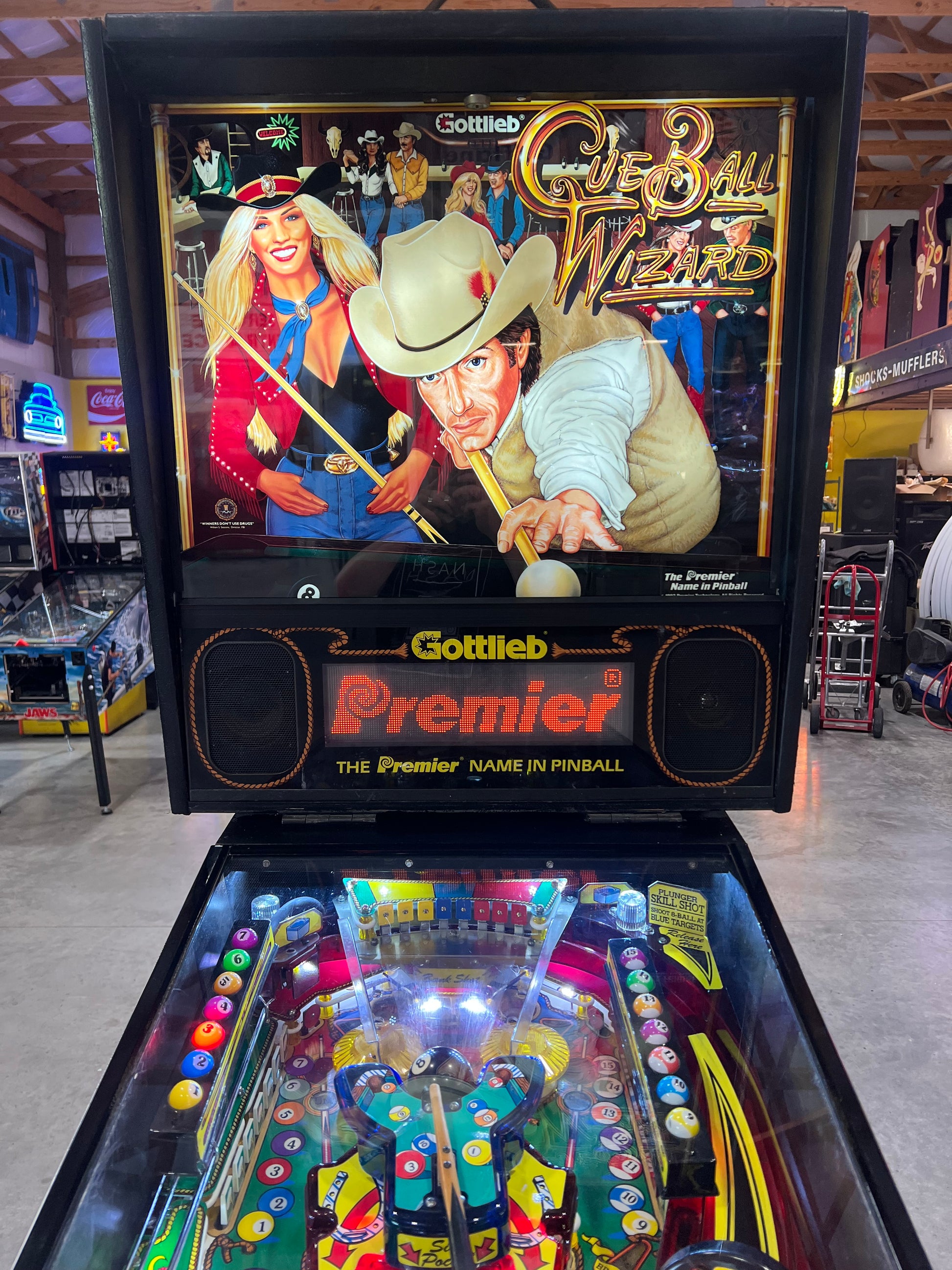 Cue Ball Wizard - 1992 Gottlieb Pinball Machine - WORKS 100% - Nice Game Ready for your Home or Arcade!