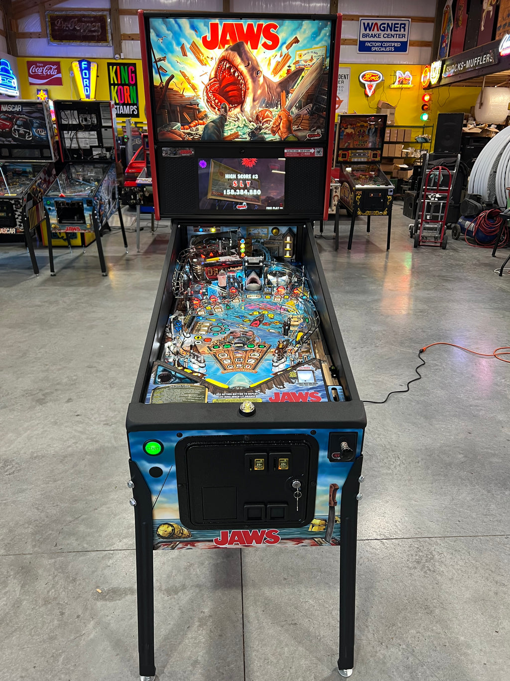 JAWS PREMIUM - 2026 Stern Pinball Machine - WORKS 100% - Brand New - INSIDER CONNECTED