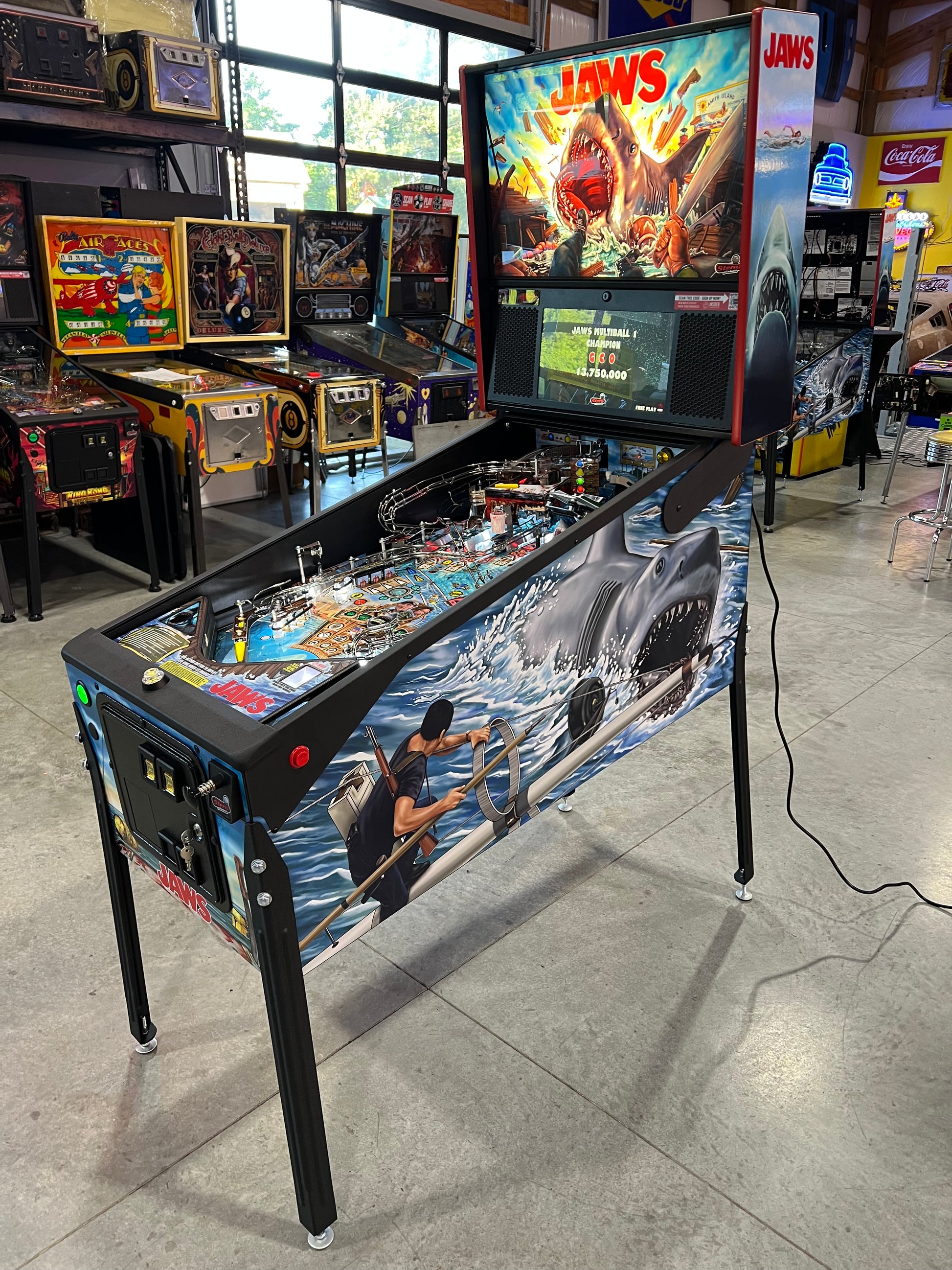 JAWS PREMIUM - 2026 Stern Pinball Machine - WORKS 100% - Brand New - INSIDER CONNECTED