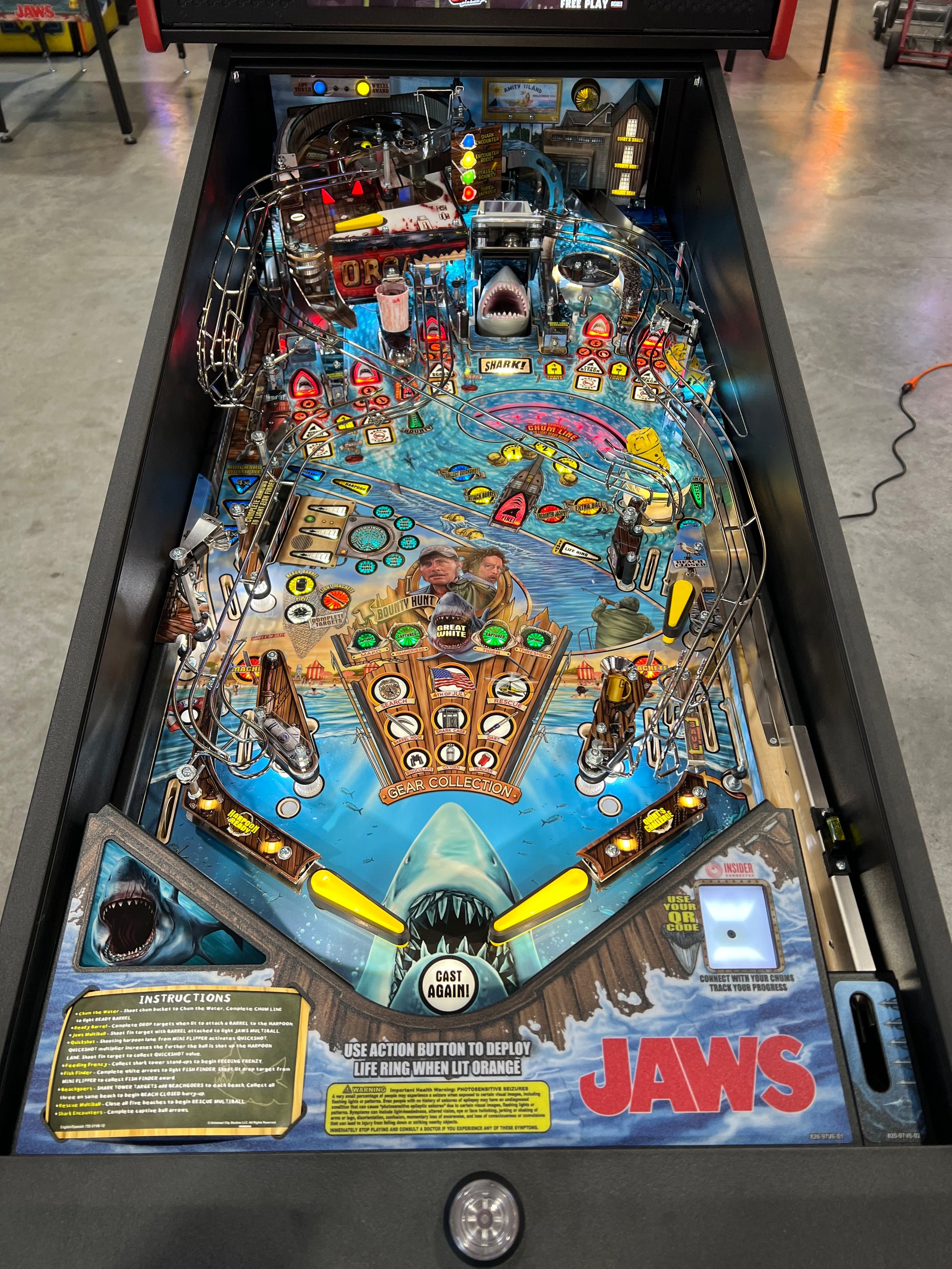 JAWS PREMIUM - 2026 Stern Pinball Machine - WORKS 100% - Brand New - INSIDER CONNECTED