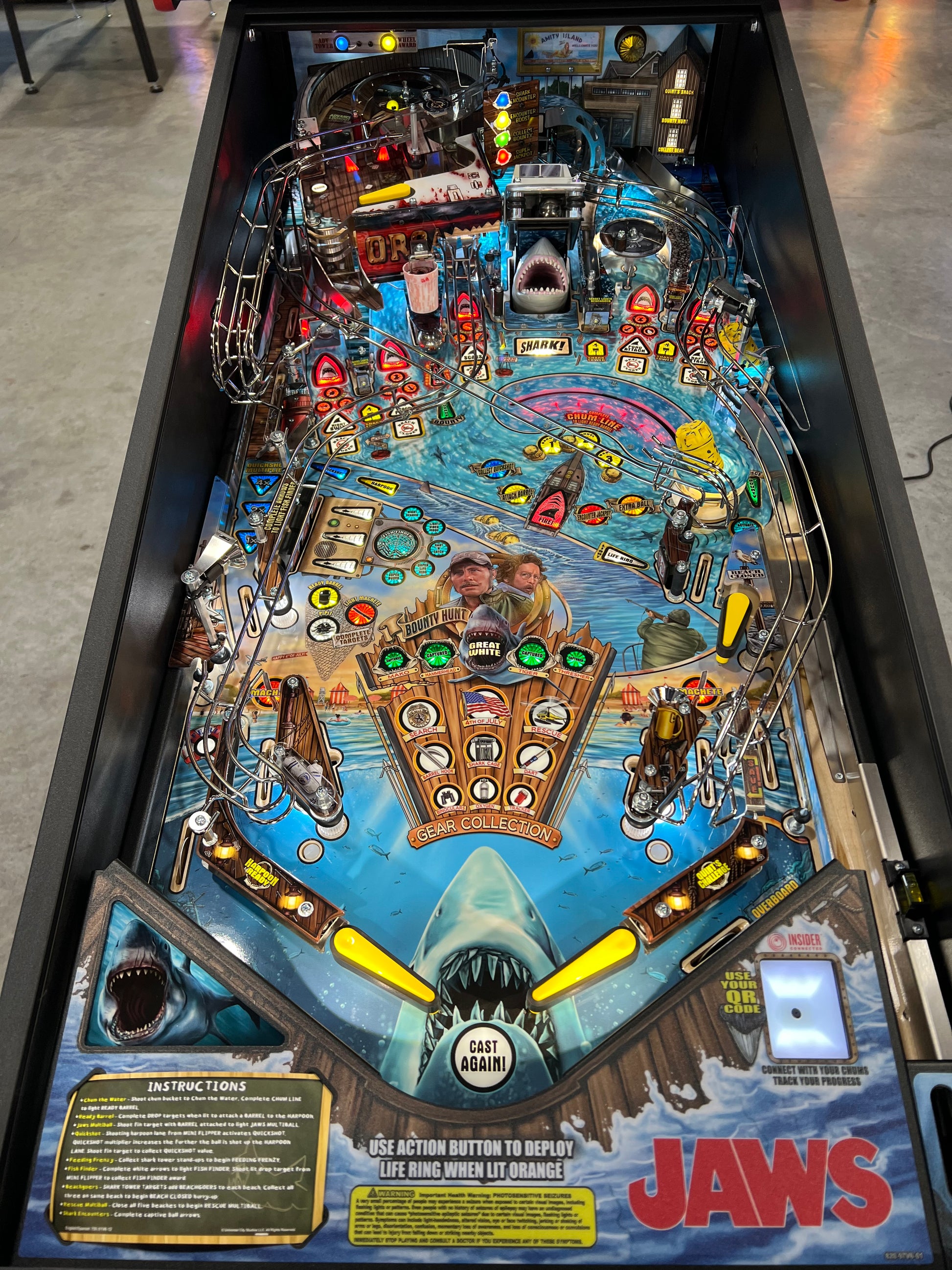 JAWS PREMIUM - 2026 Stern Pinball Machine - WORKS 100% - Brand New - INSIDER CONNECTED