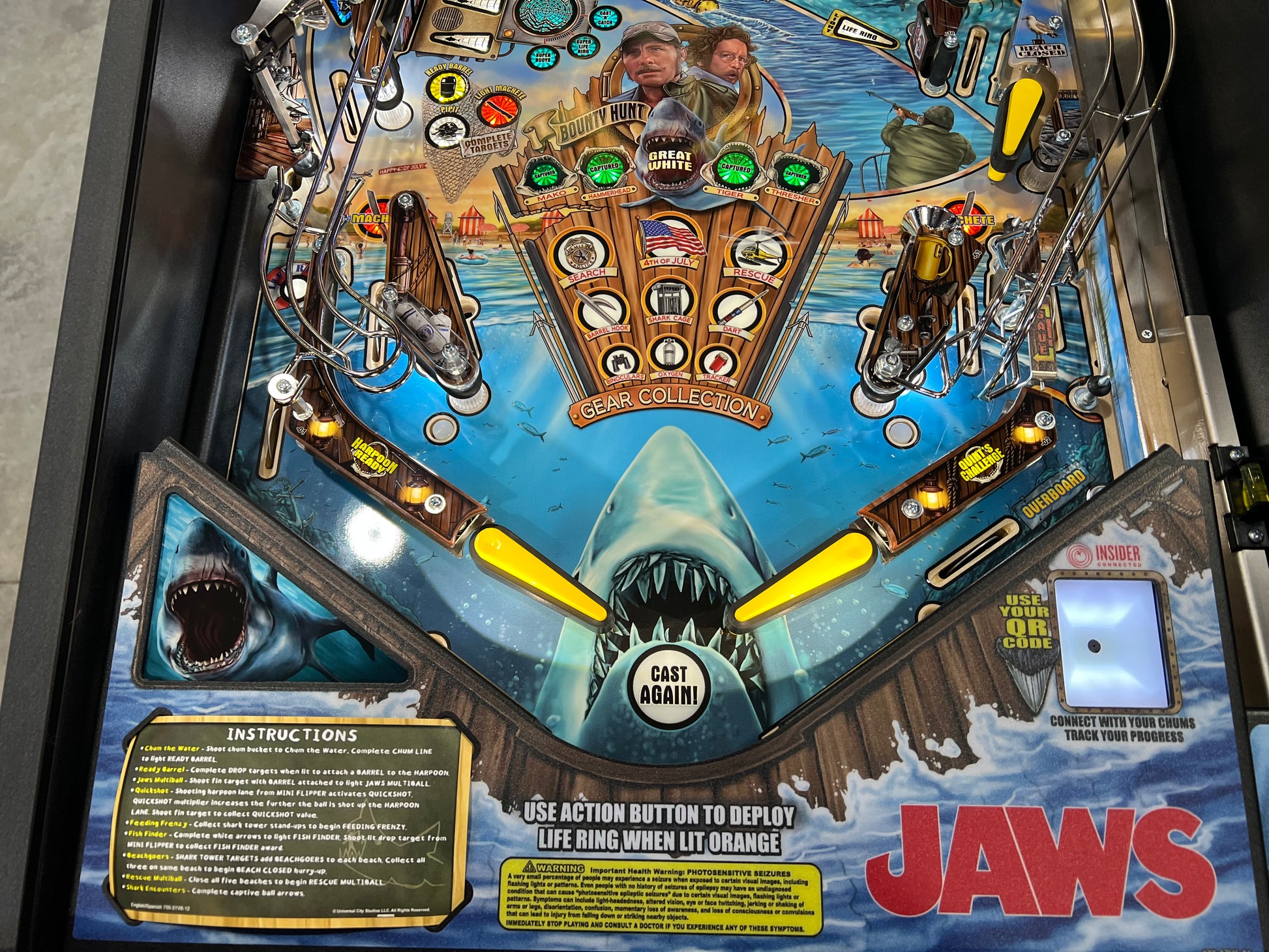 JAWS PREMIUM - 2026 Stern Pinball Machine - WORKS 100% - Brand New - INSIDER CONNECTED