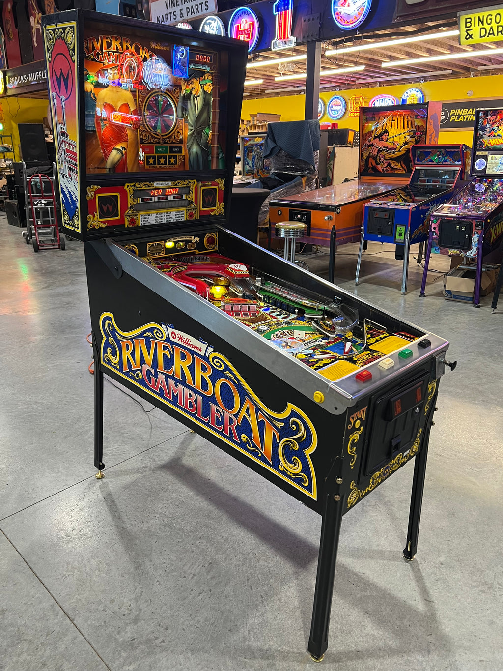 Riverboat Gambler - 1990 Williams Pinball Machine - WORKS 100% - READY TO GO! Every Element Works AS IT SHOULD!