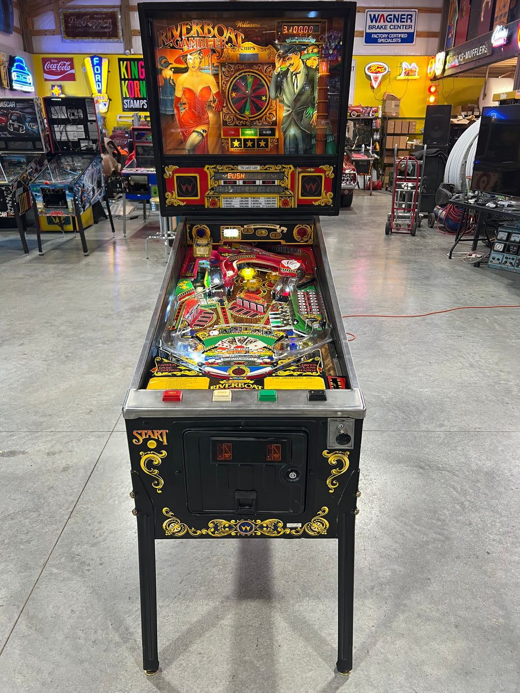Riverboat Gambler - 1990 Williams Pinball Machine - WORKS 100% - READY TO GO! Every Element Works AS IT SHOULD!
