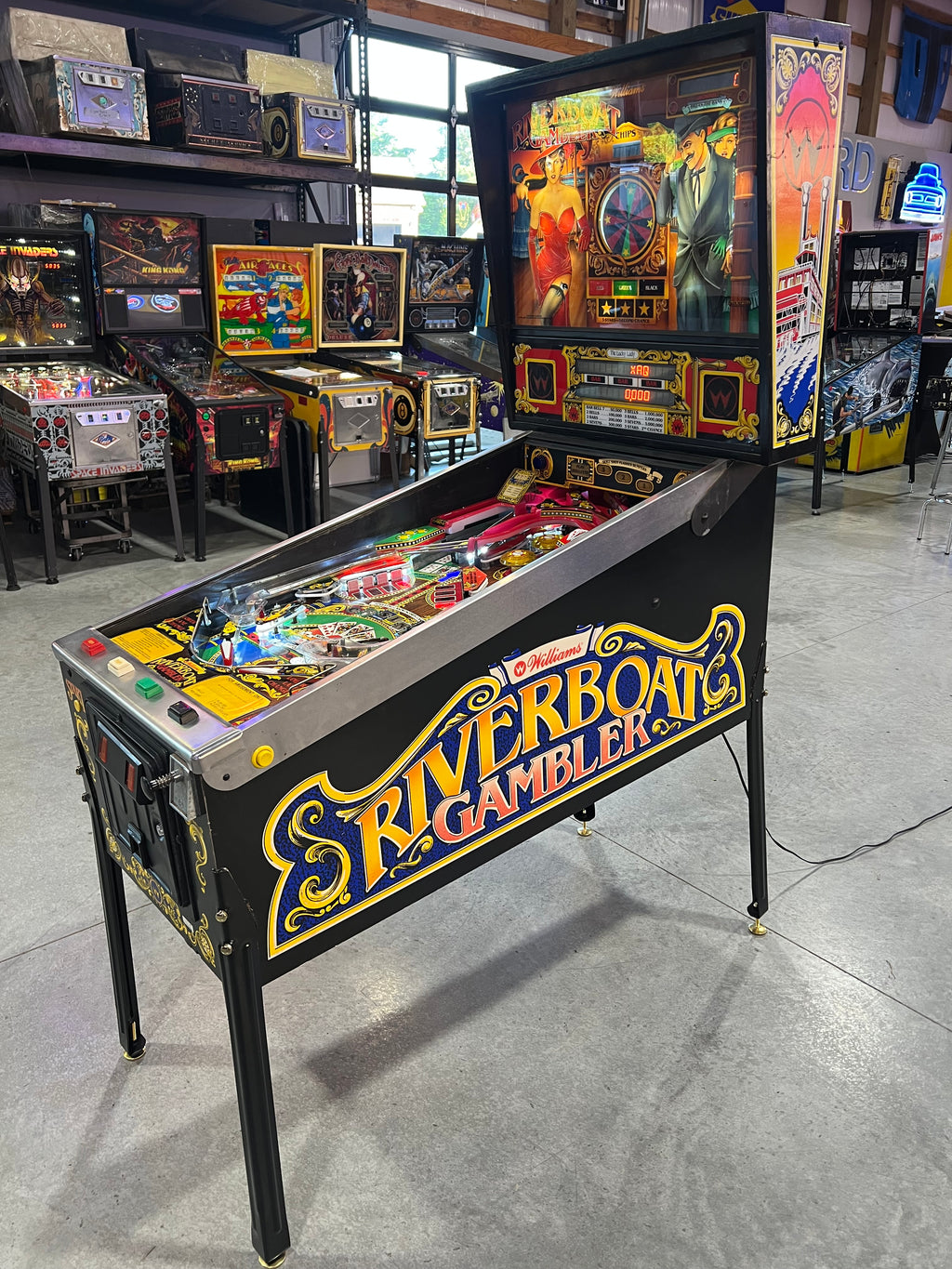 Riverboat Gambler - 1990 Williams Pinball Machine - WORKS 100% - READY TO GO! Every Element Works AS IT SHOULD!