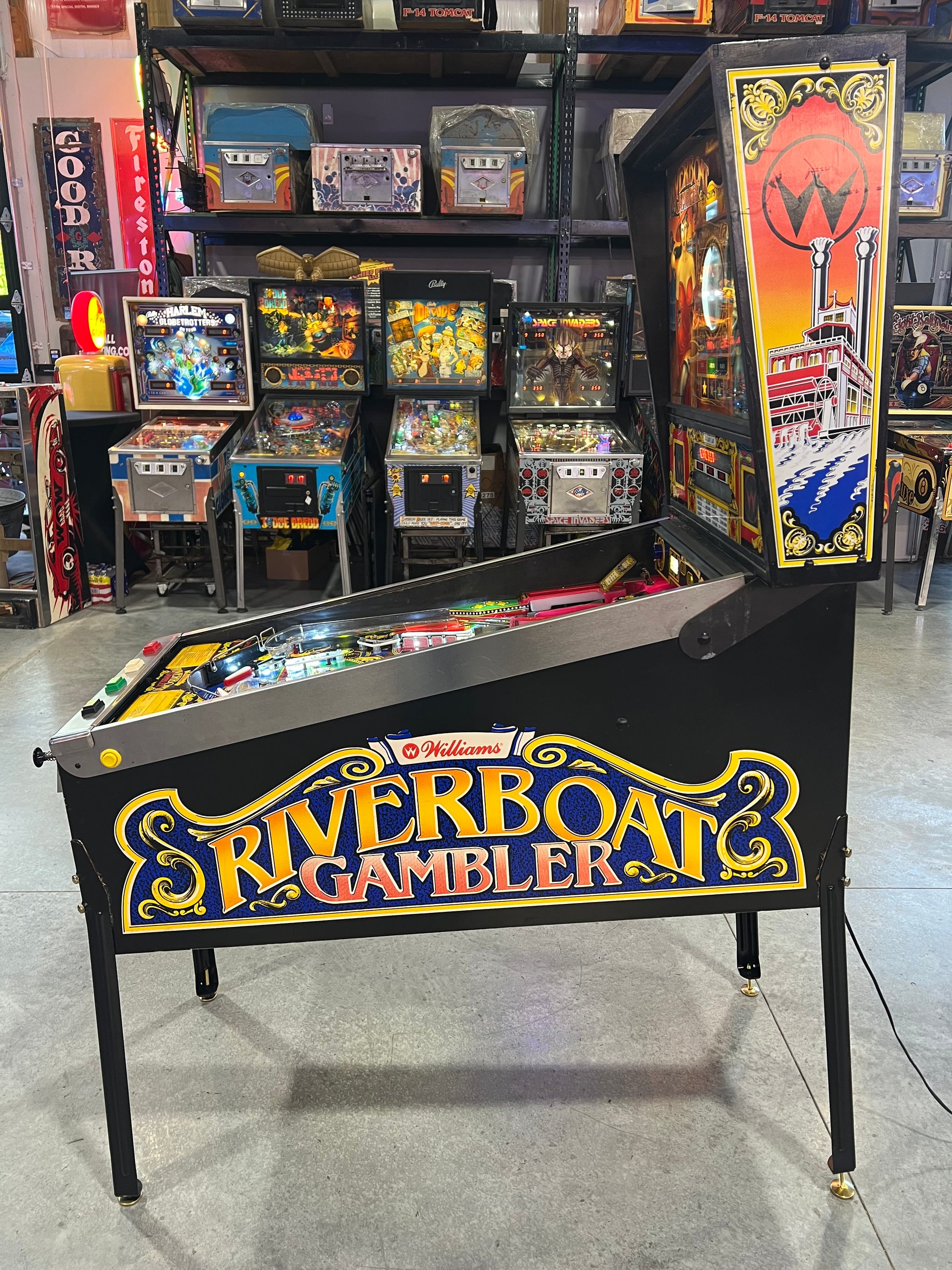 Riverboat Gambler - 1990 Williams Pinball Machine - WORKS 100% - READY TO GO! Every Element Works AS IT SHOULD!