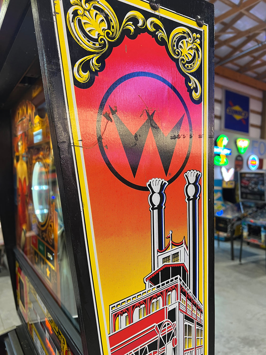 Riverboat Gambler - 1990 Williams Pinball Machine - WORKS 100% - READY TO GO! Every Element Works AS IT SHOULD!