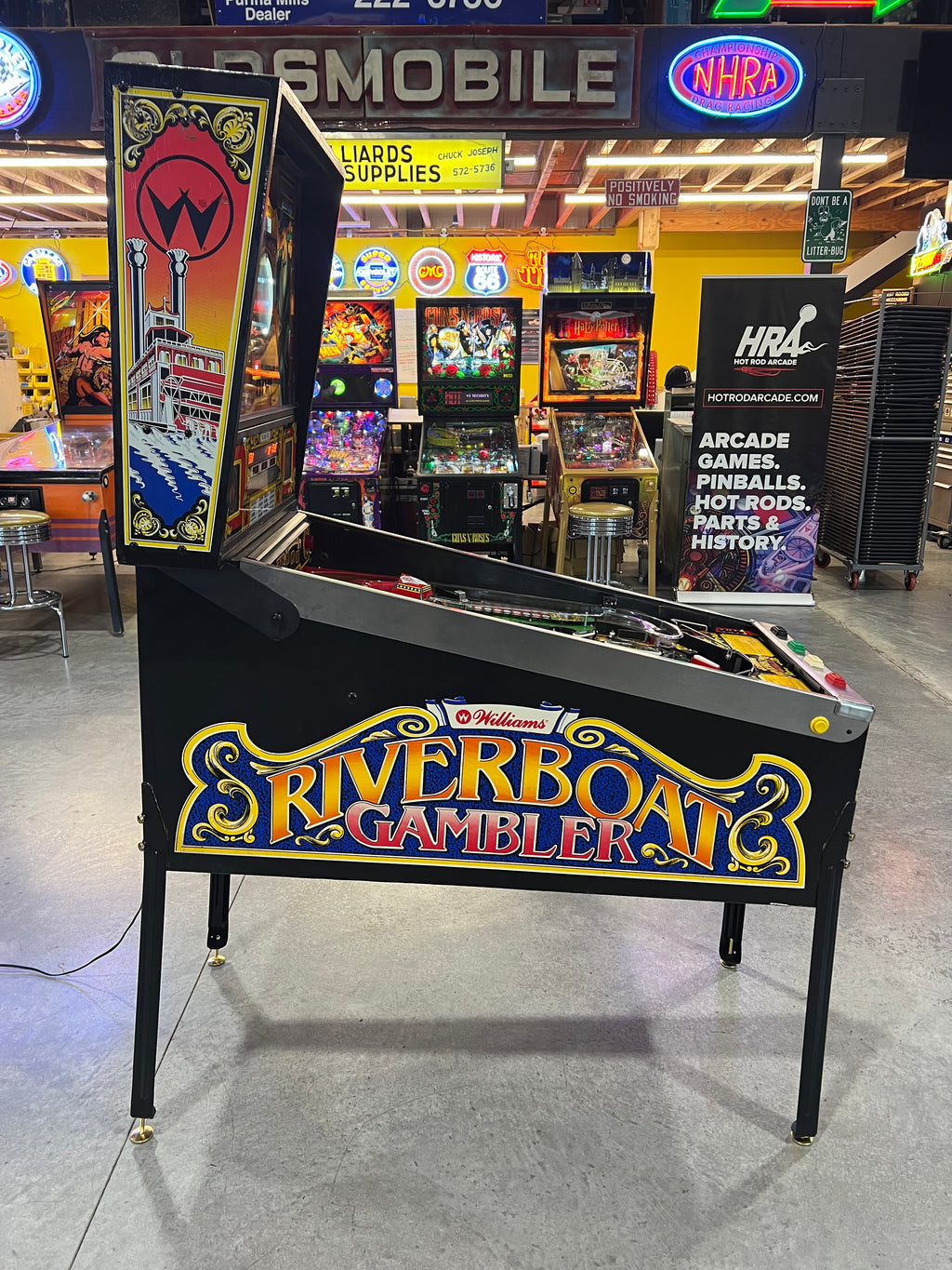 Riverboat Gambler - 1990 Williams Pinball Machine - WORKS 100% - READY TO GO! Every Element Works AS IT SHOULD!