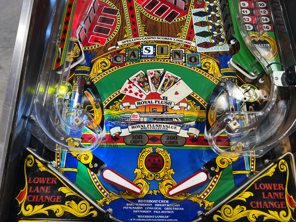 Riverboat Gambler - 1990 Williams Pinball Machine - WORKS 100% - READY TO GO! Every Element Works AS IT SHOULD!